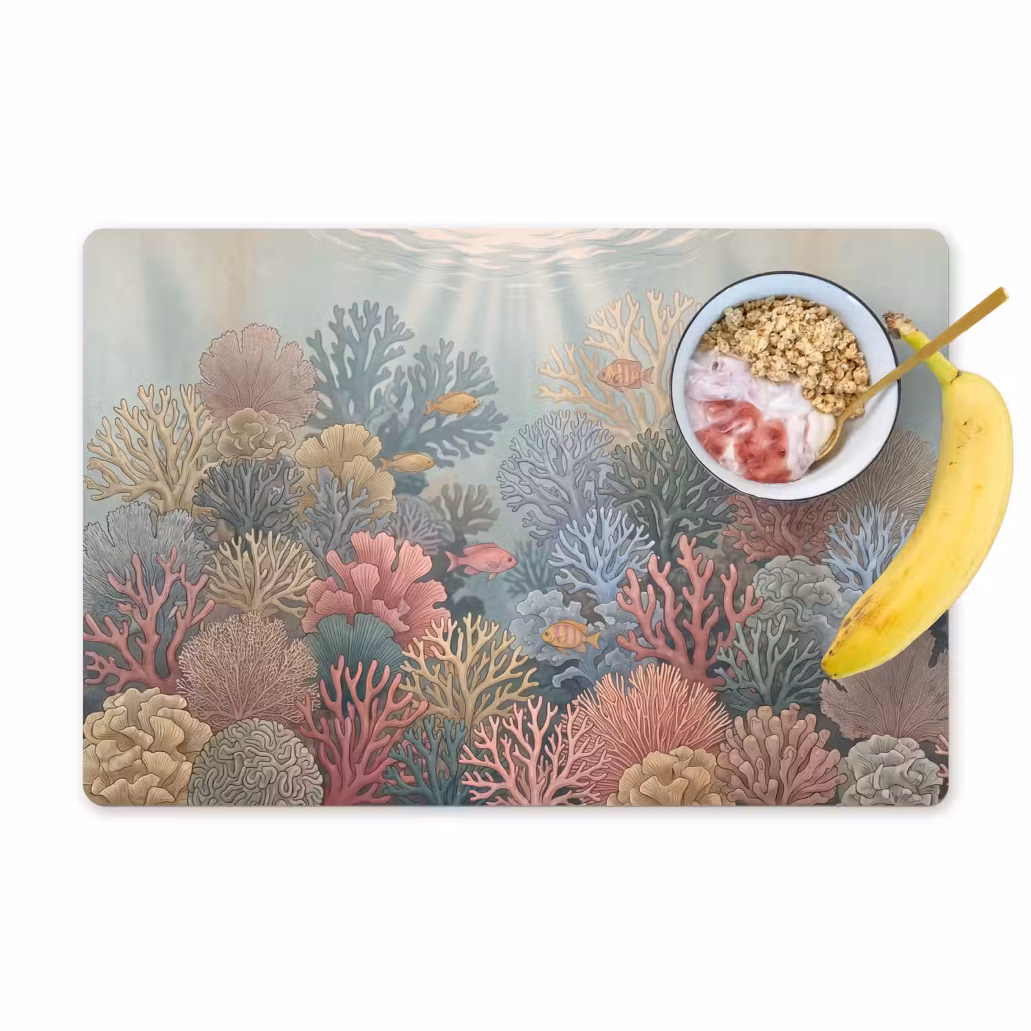 Zee - Koraal - Vis - Natuur - Kleurrijk Placemat vinyl groot -zzzproduct_Kitchenyeah-website