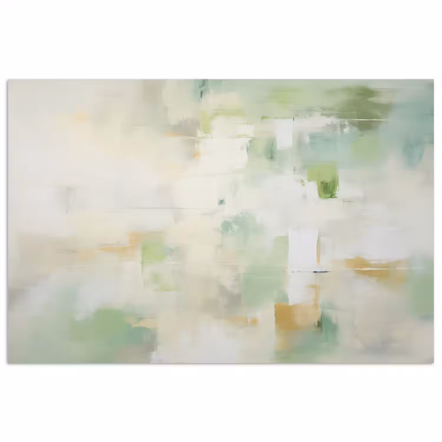 Abstract - Kunst - Wit - Groen - Modern poster papier klein -3d