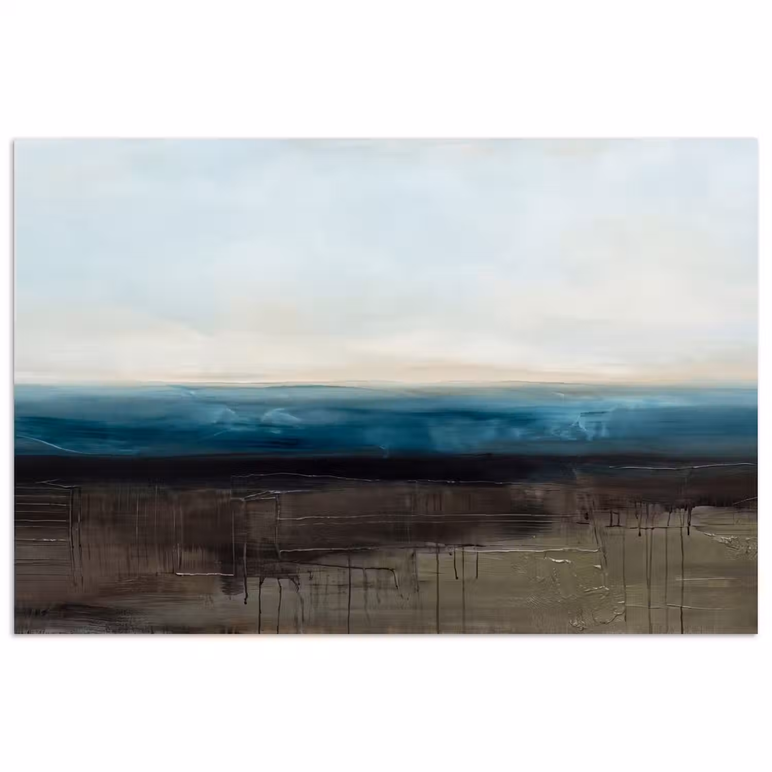 Abstract - Landschap - Horizon - Blauw - Modern poster papier klein -3d