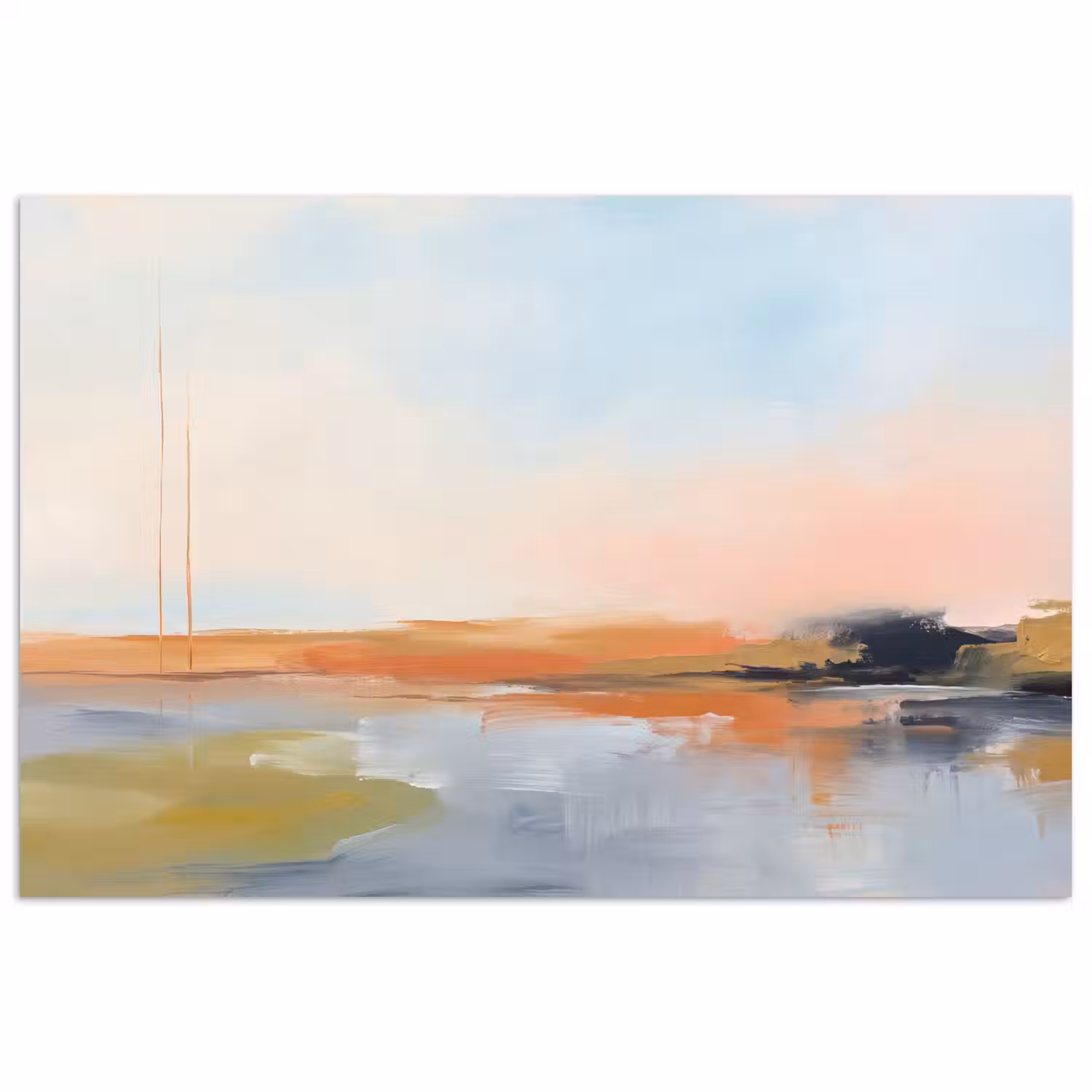 Abstract - Landschap - Horizon - Modern - Kleurrijk poster papier klein -3d