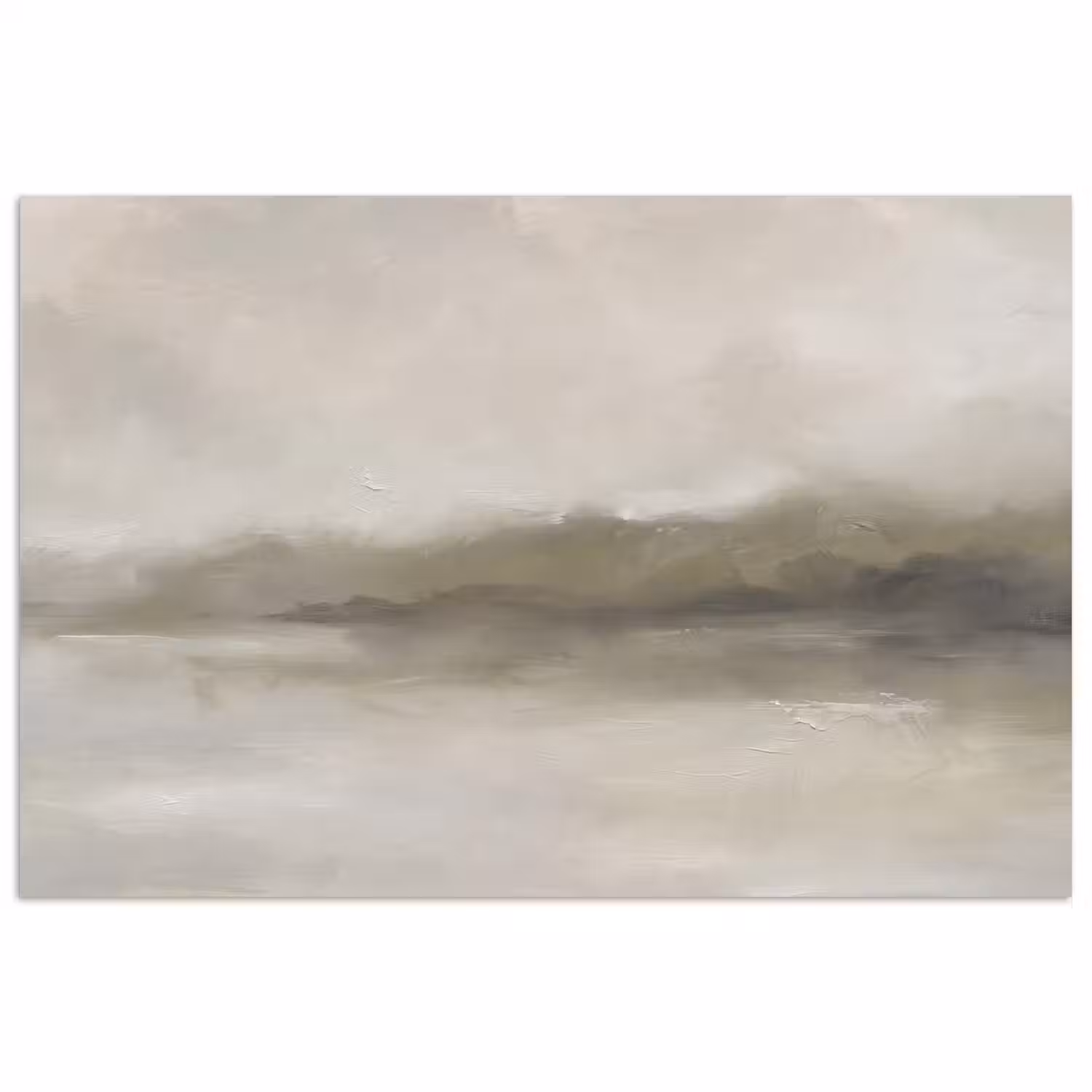 Abstract - Landschap - Nevel - Modern - Grijs poster papier klein -3d