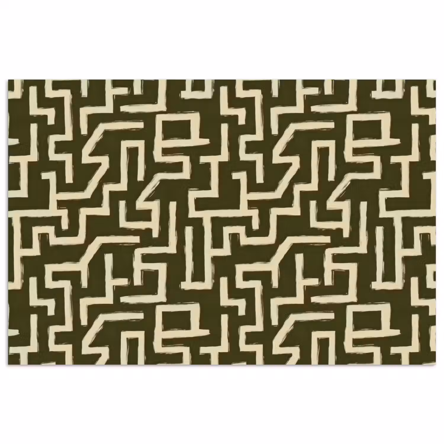 Abstract - Lijnen - Groen poster papier klein 62 -3d