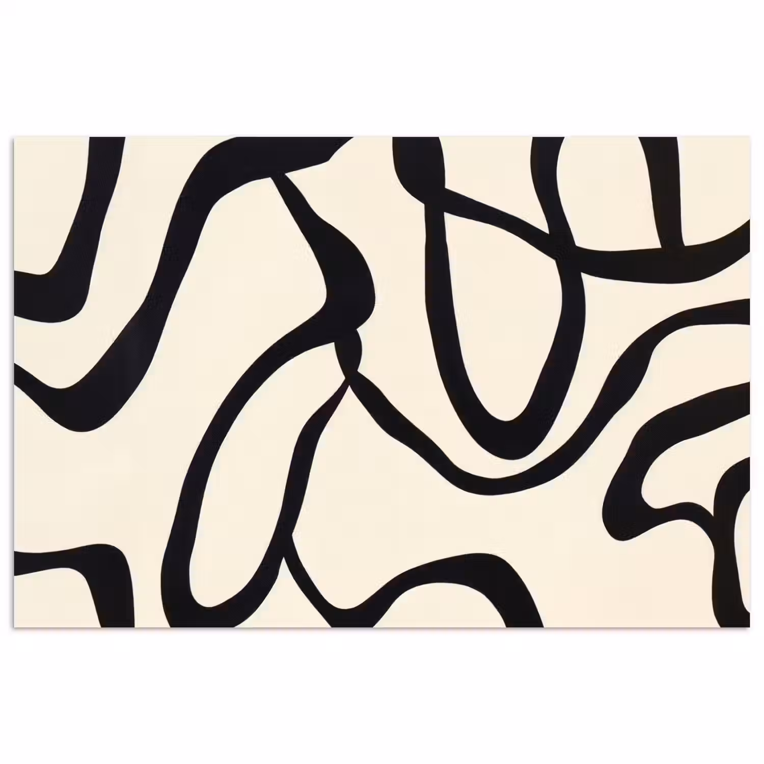 Abstract - Lijnen - Modern - Beige poster papier klein -3d