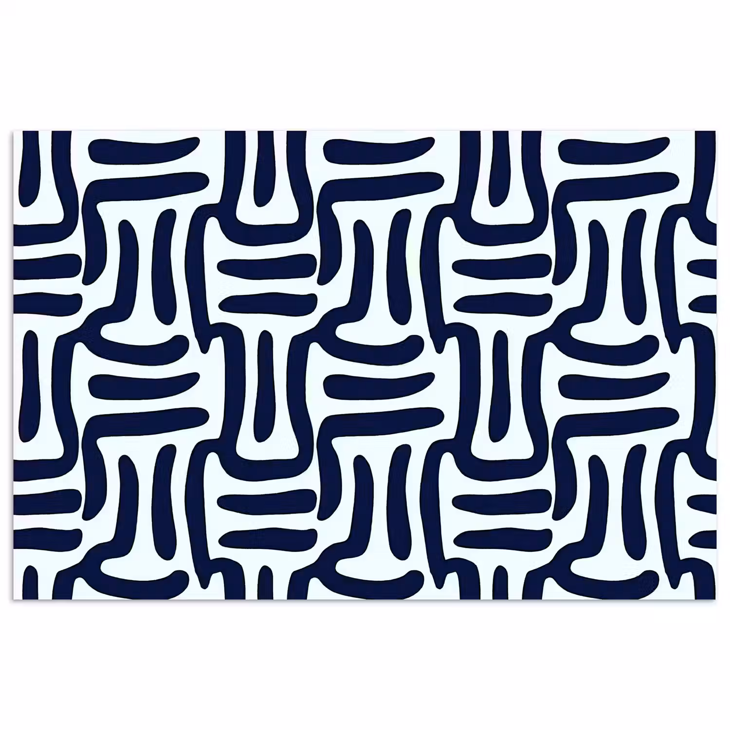 Abstract - Modern - Blauw poster papier klein 62 -3d