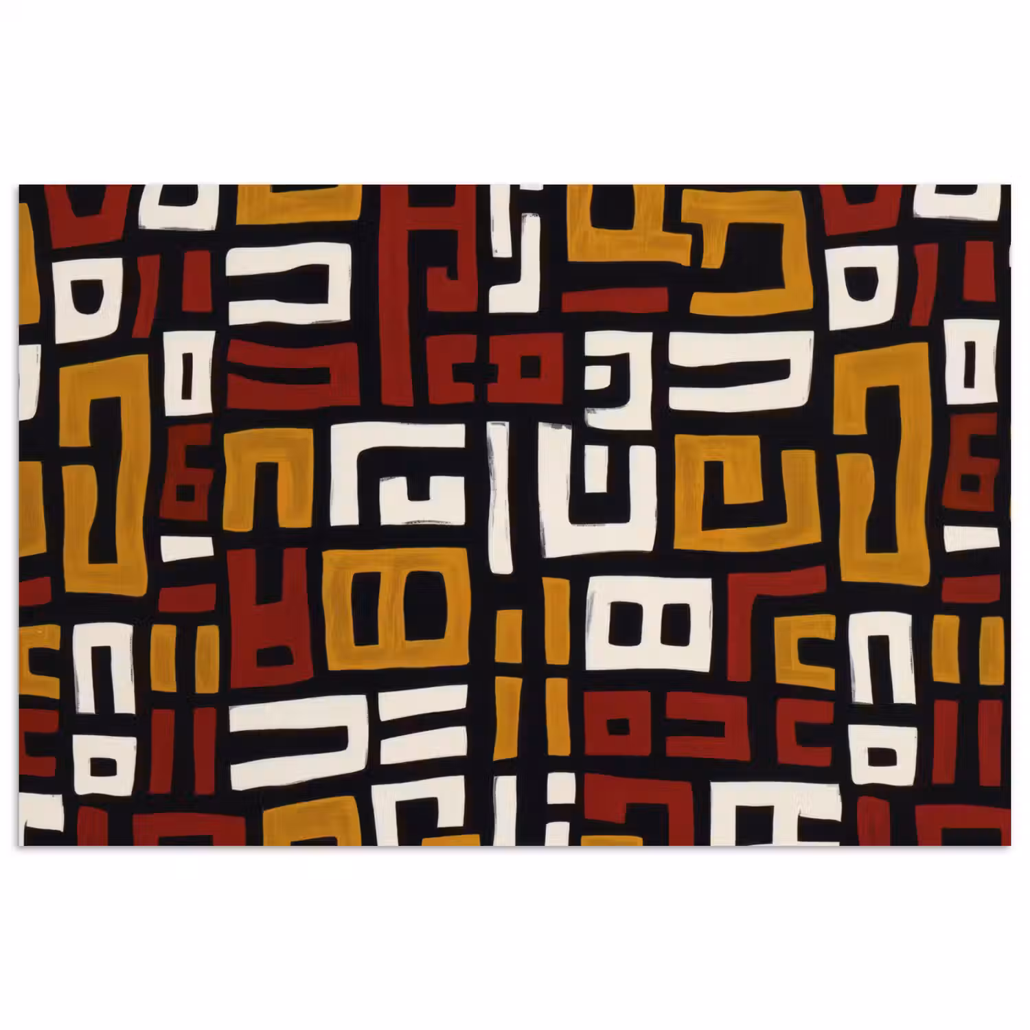 Abstract - Patroon - Rood poster papier klein -3d