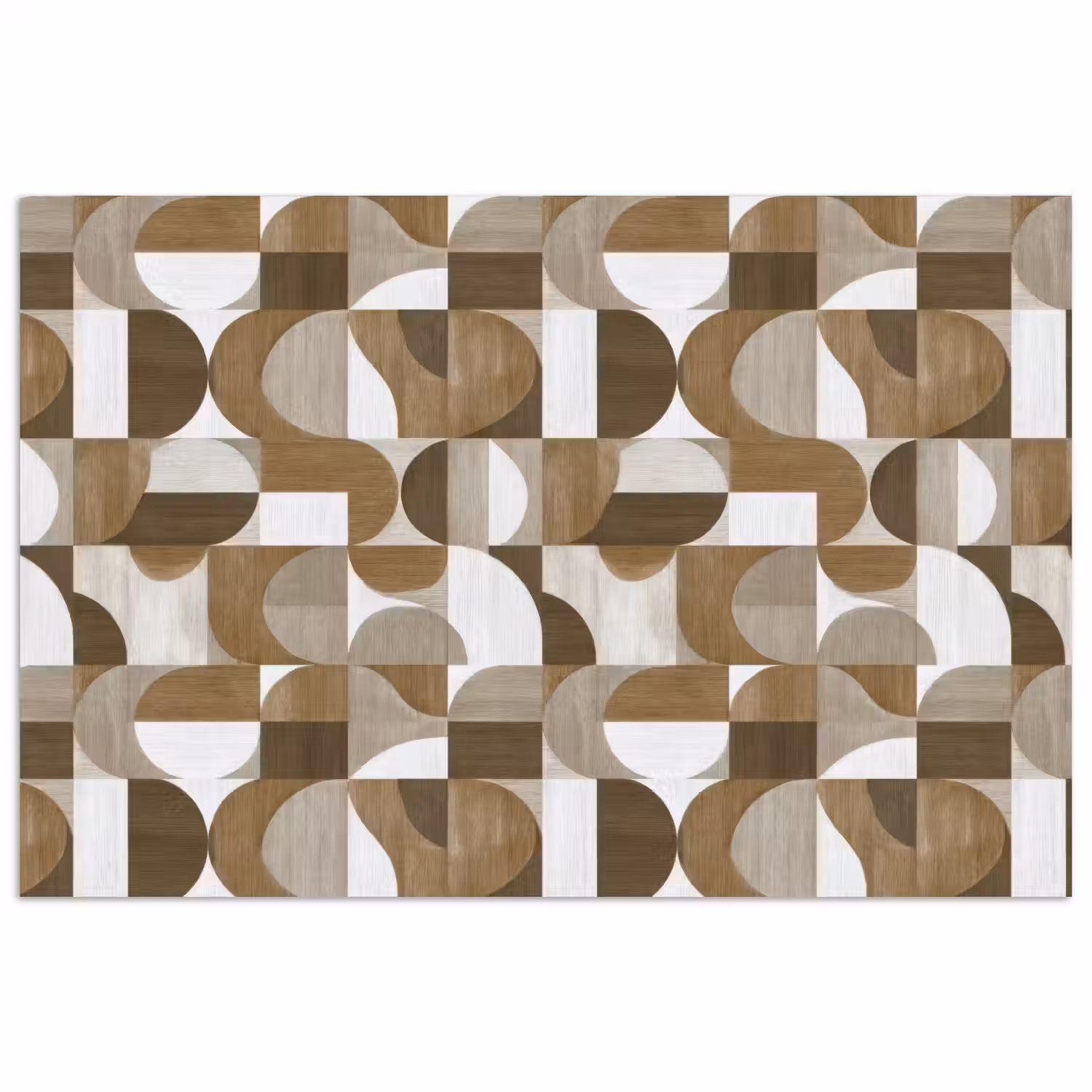 Abstract - Retro - Bruin poster papier klein 62 -3d