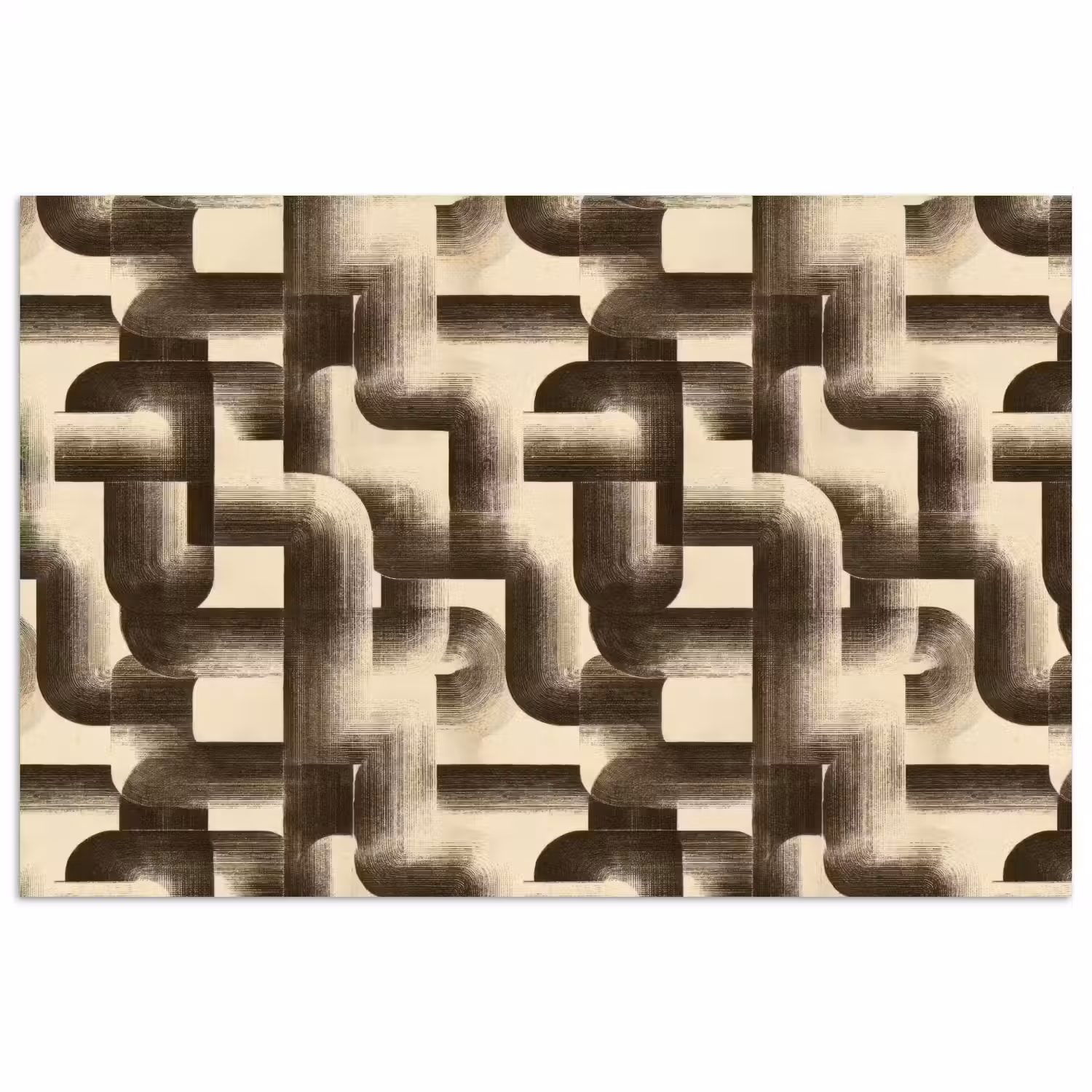 Abstract - Retro - Zwart poster papier klein 62 -3d