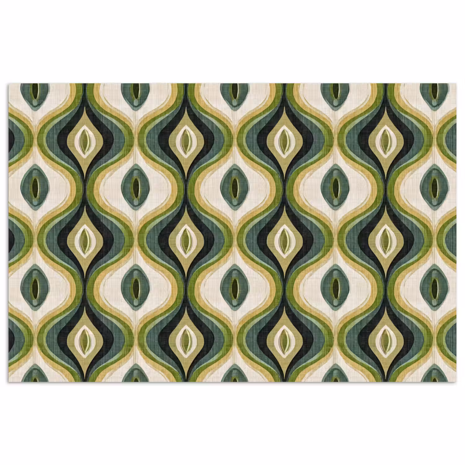 Abstract - Ritmisch - Groen poster papier klein 62 -3d