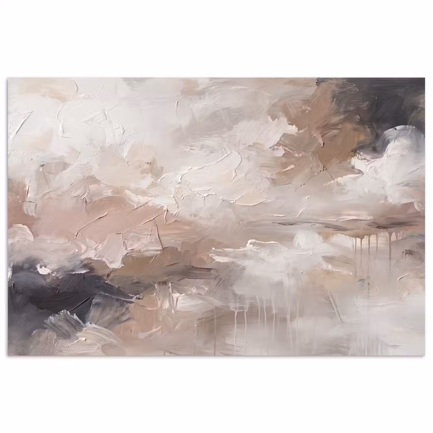 Abstract - Textuur - Kunst - Modern - Beige poster papier klein -3d