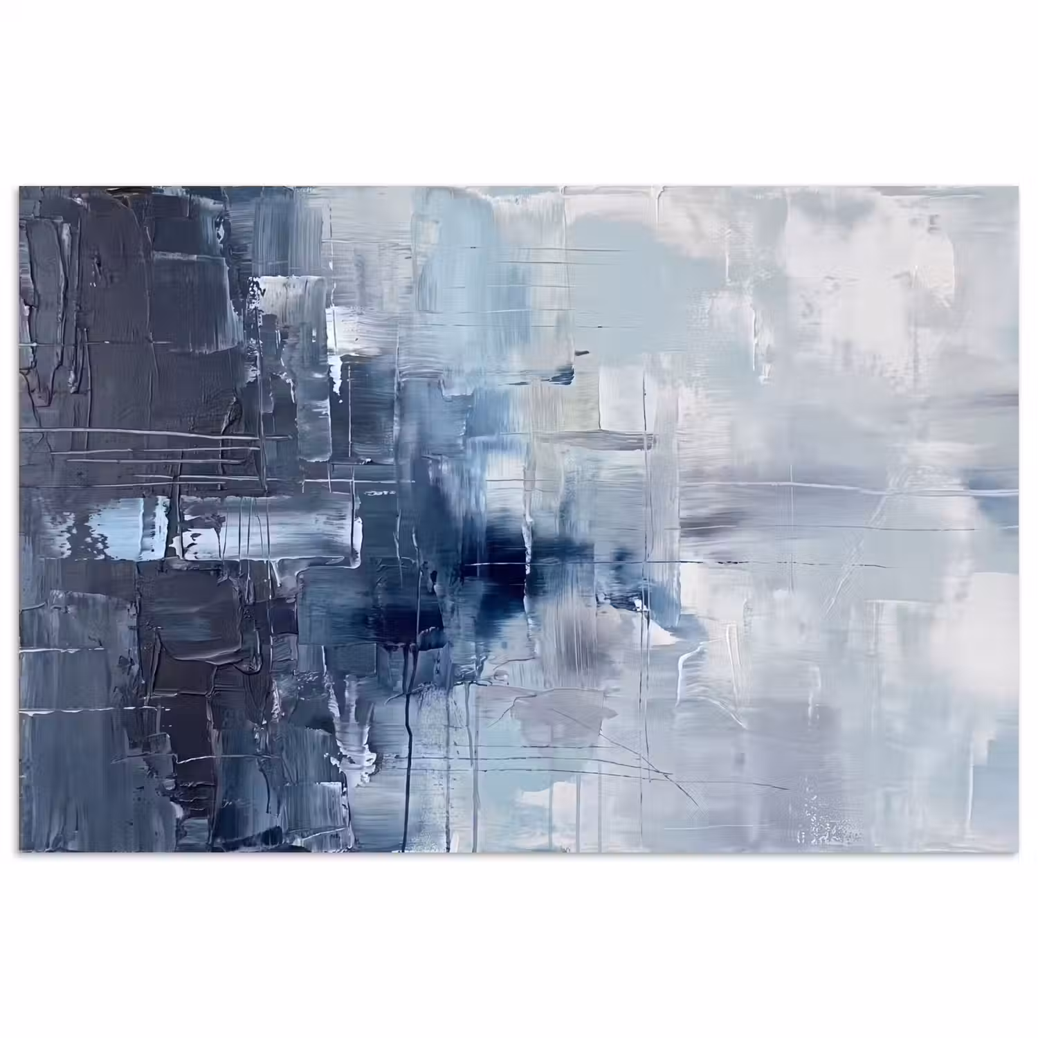 Abstract - Textuur - Kunst - Modern - Blauw poster papier klein -3d