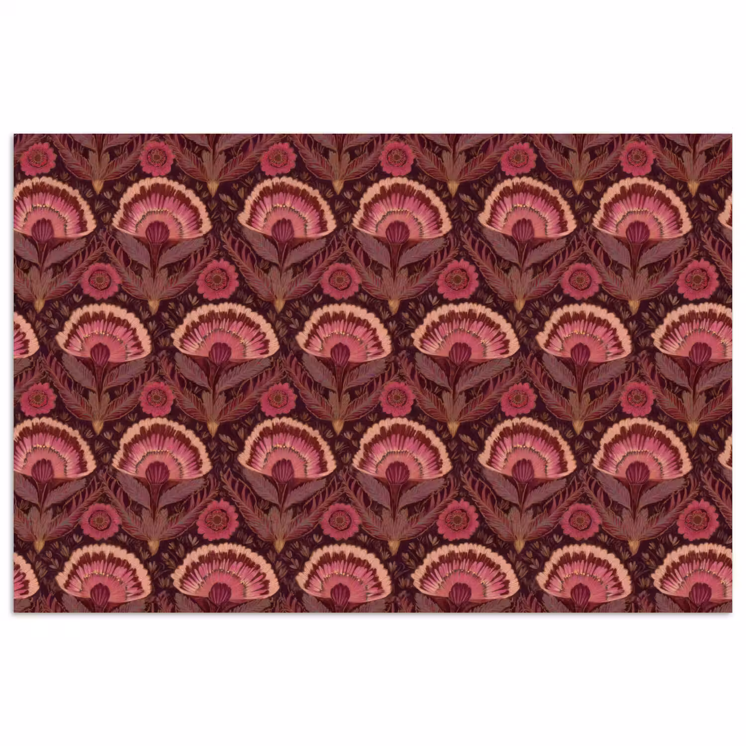 Antiek - Bloemen - Kleurrijk poster papier klein 62 -3d