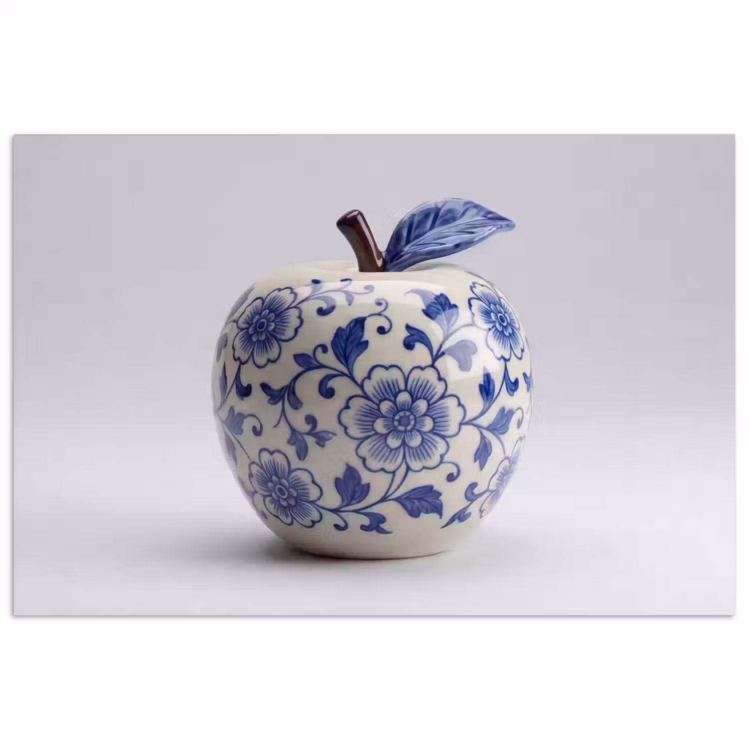 Appel - Blauw - Klassiek poster papier klein -3d