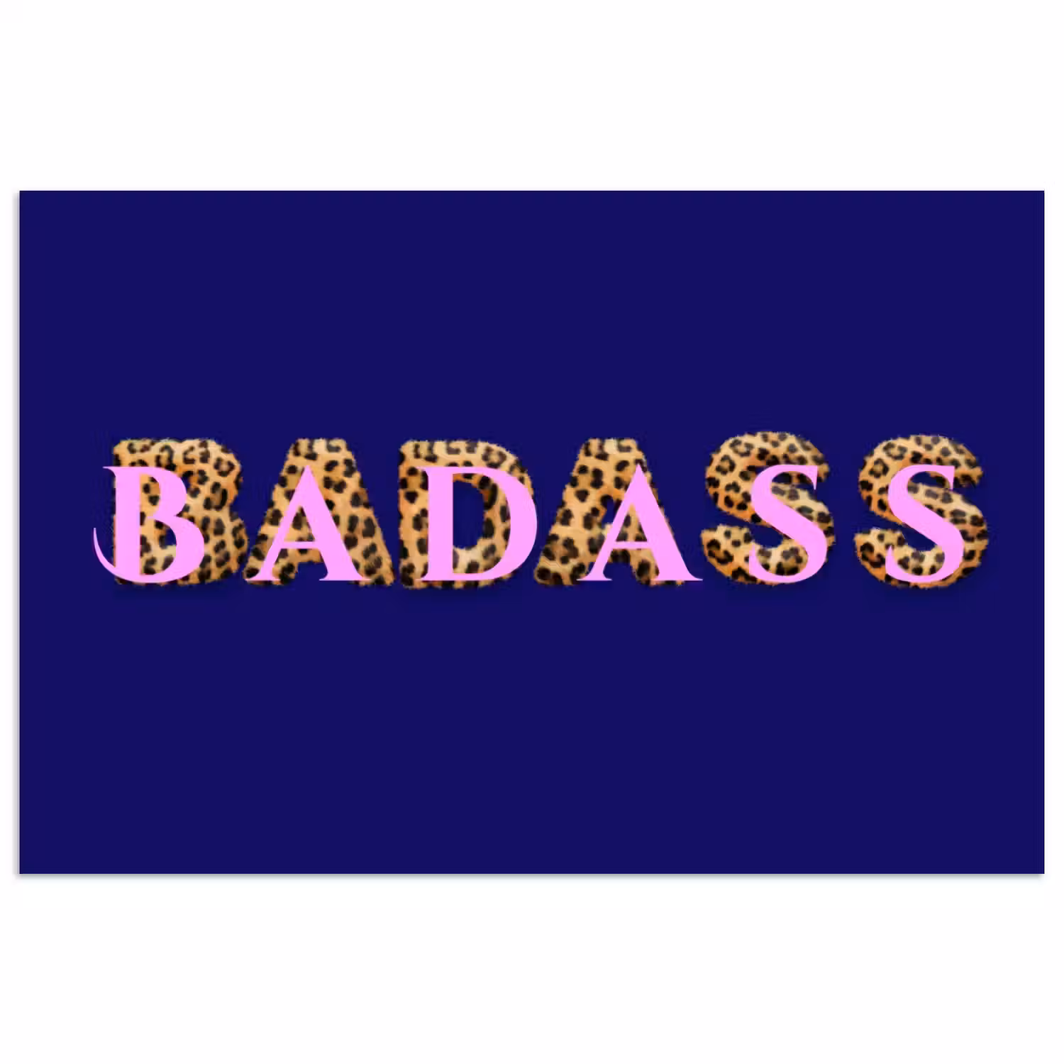 Badass - Panterpint - Schaduw - Roze poster papier klein -3d