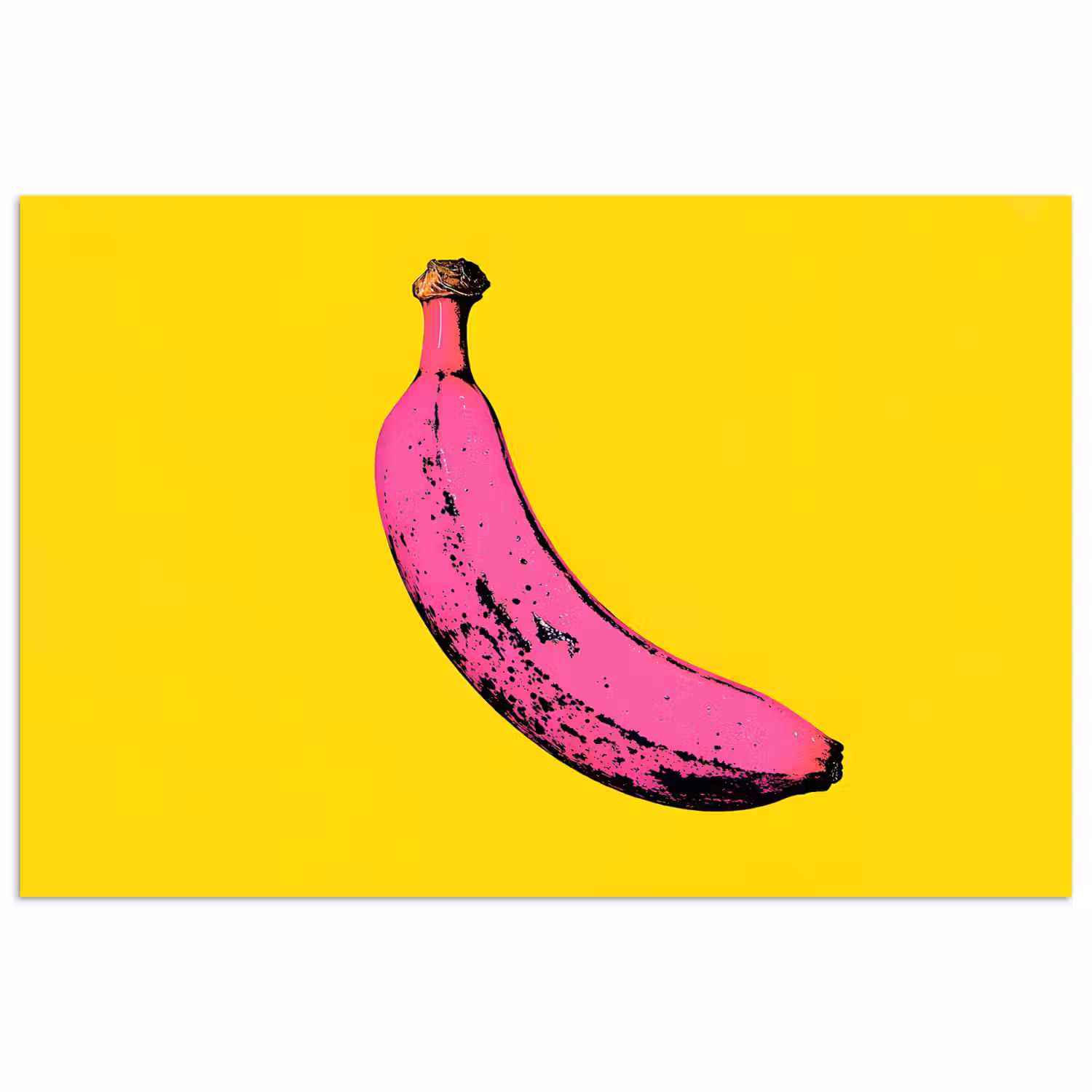 Banaan - Grafisch - Geel poster papier klein -3d