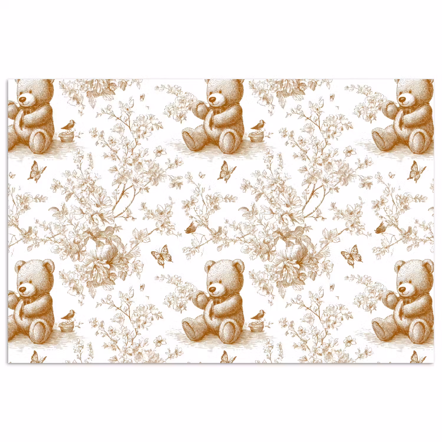 Beer - Tijdloos - Bruin poster papier klein 62 -3d