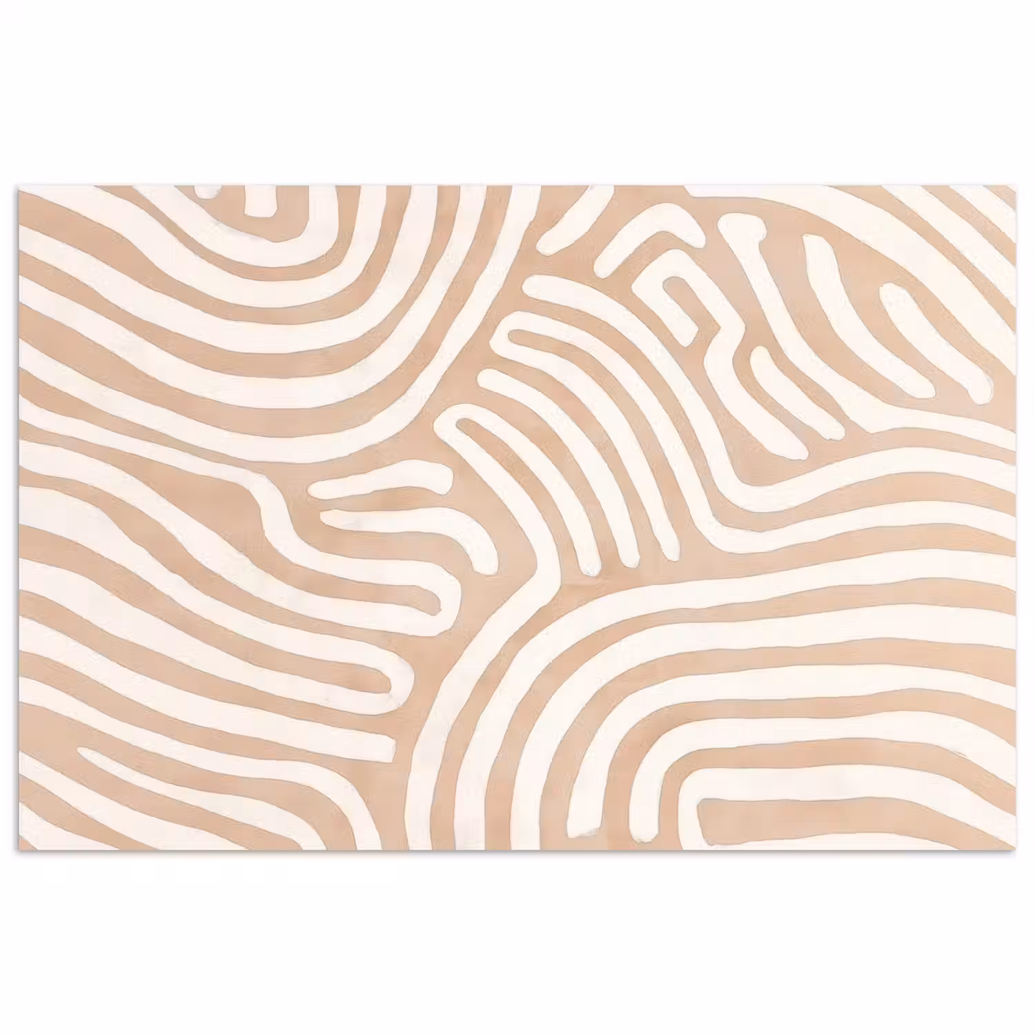 Beige - Aardspatroon poster papier klein -3d
