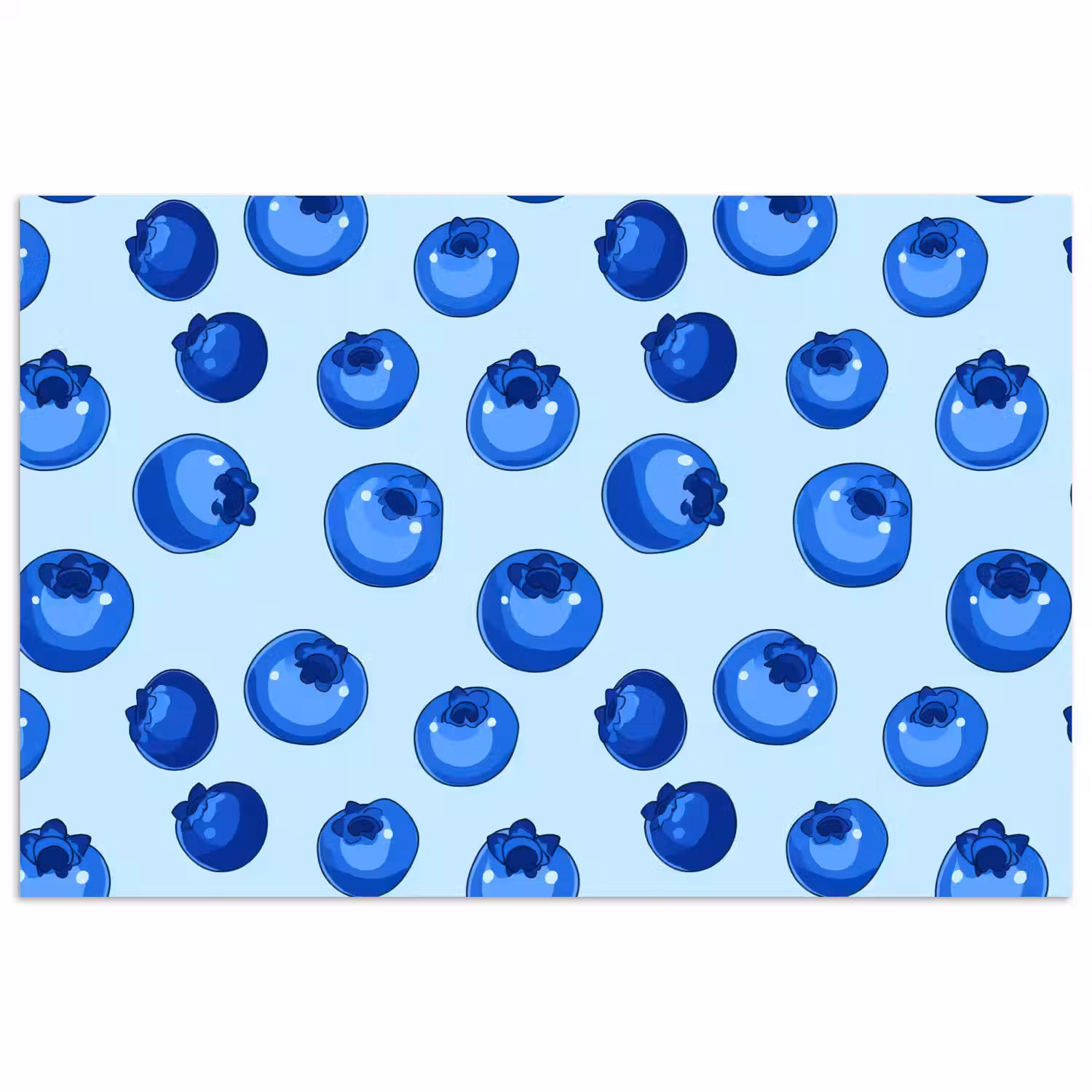 Bessen - Modern - Blauw poster papier klein 62 -3d