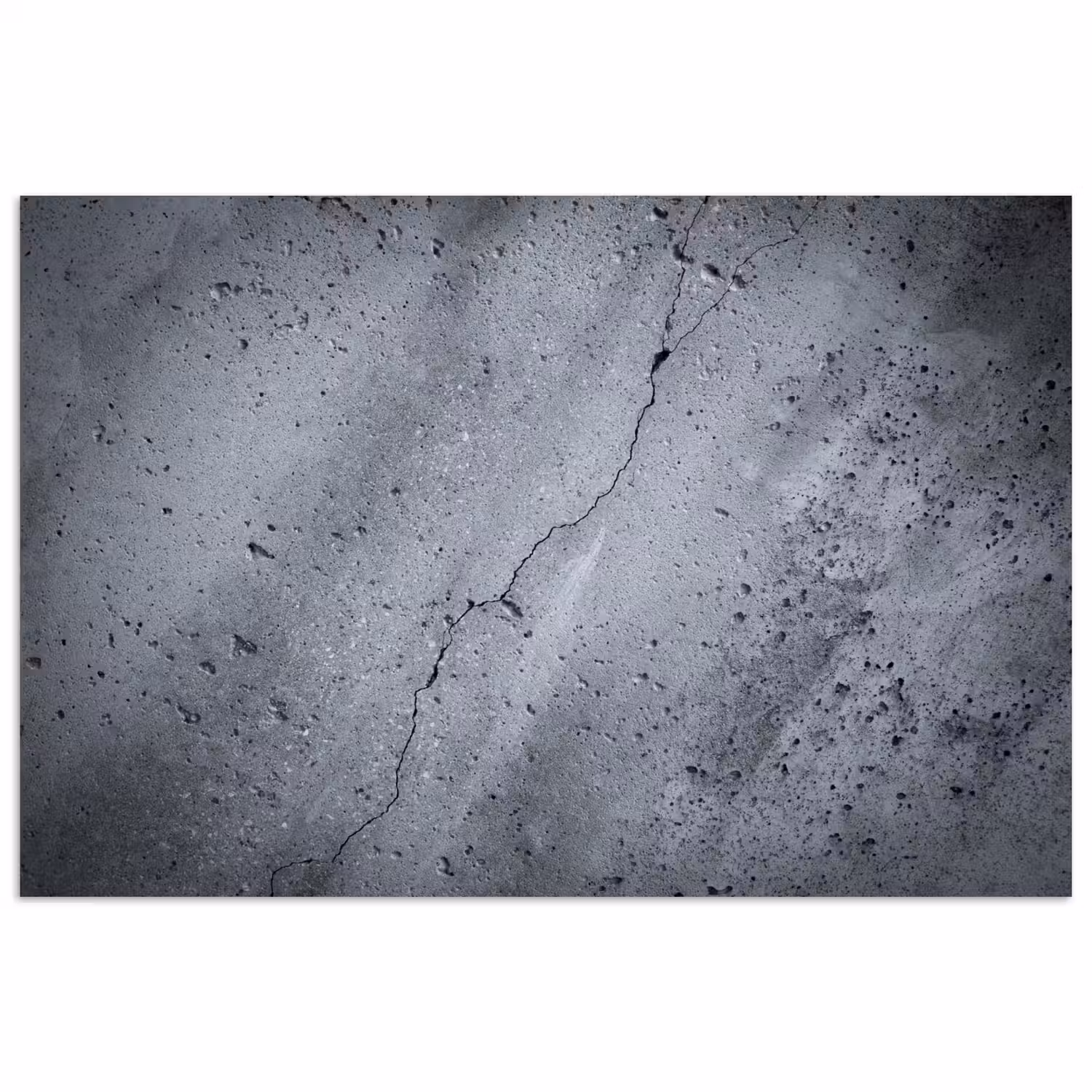 Beton - Grijs - Scheur poster papier klein -3d