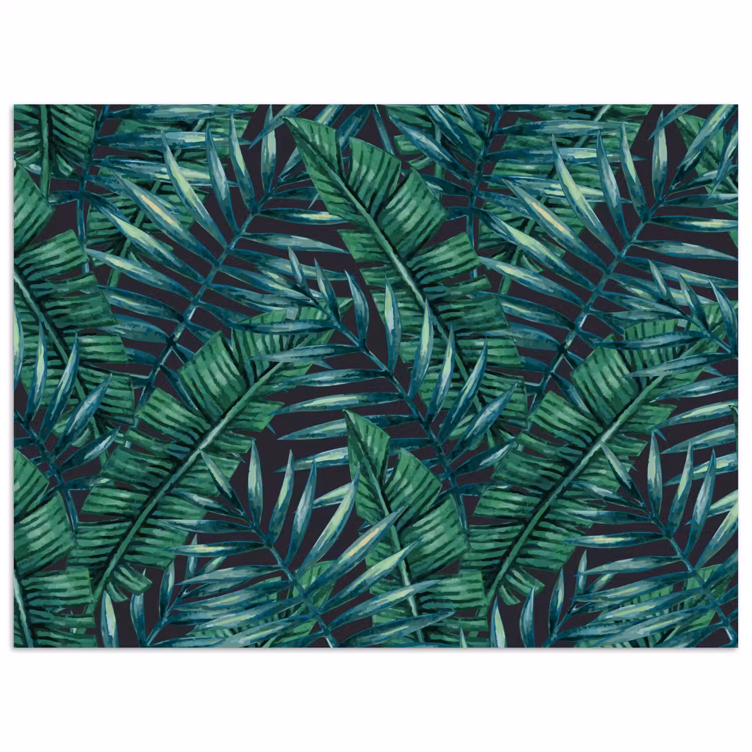 Bladeren - Inductie beschermer - Jungle - Tropical poster papier klein -3d