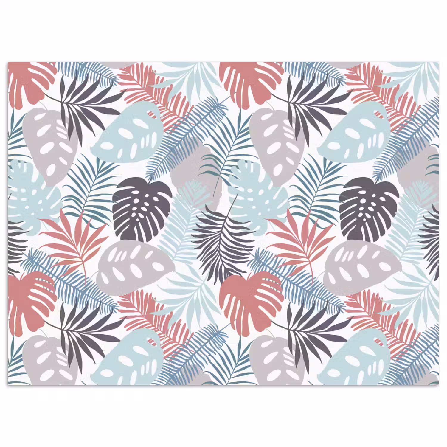Inductie beschermer - Bladeren - Pastel - Jungle - Afdekplaat voor kookplaat poster papier klein -3d