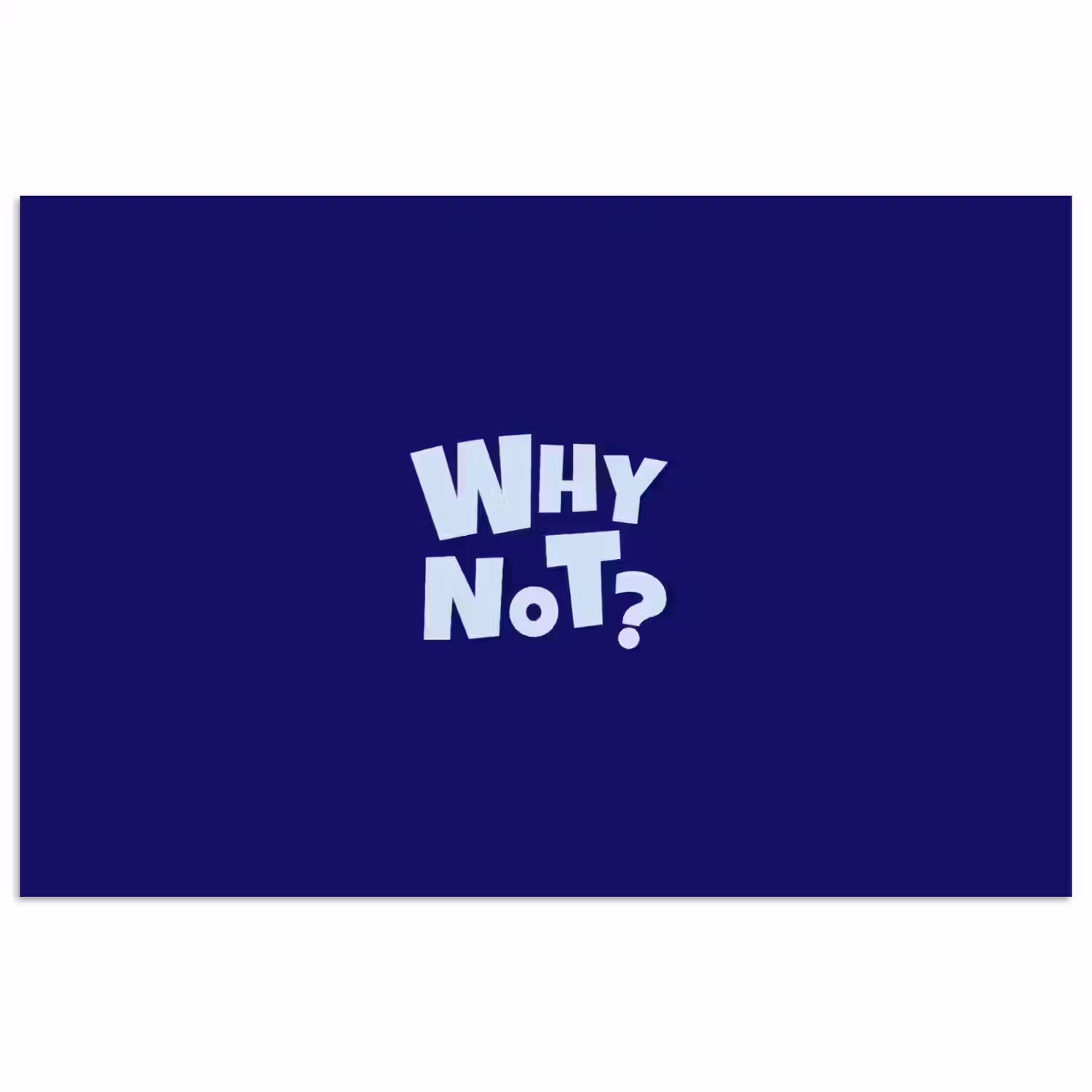Blauw - Why not - Minimalistisch poster papier klein -3d