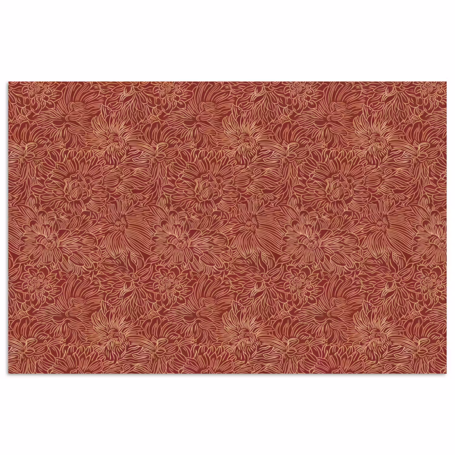 Bloemen - Motief - Rood poster papier klein 62 -3d