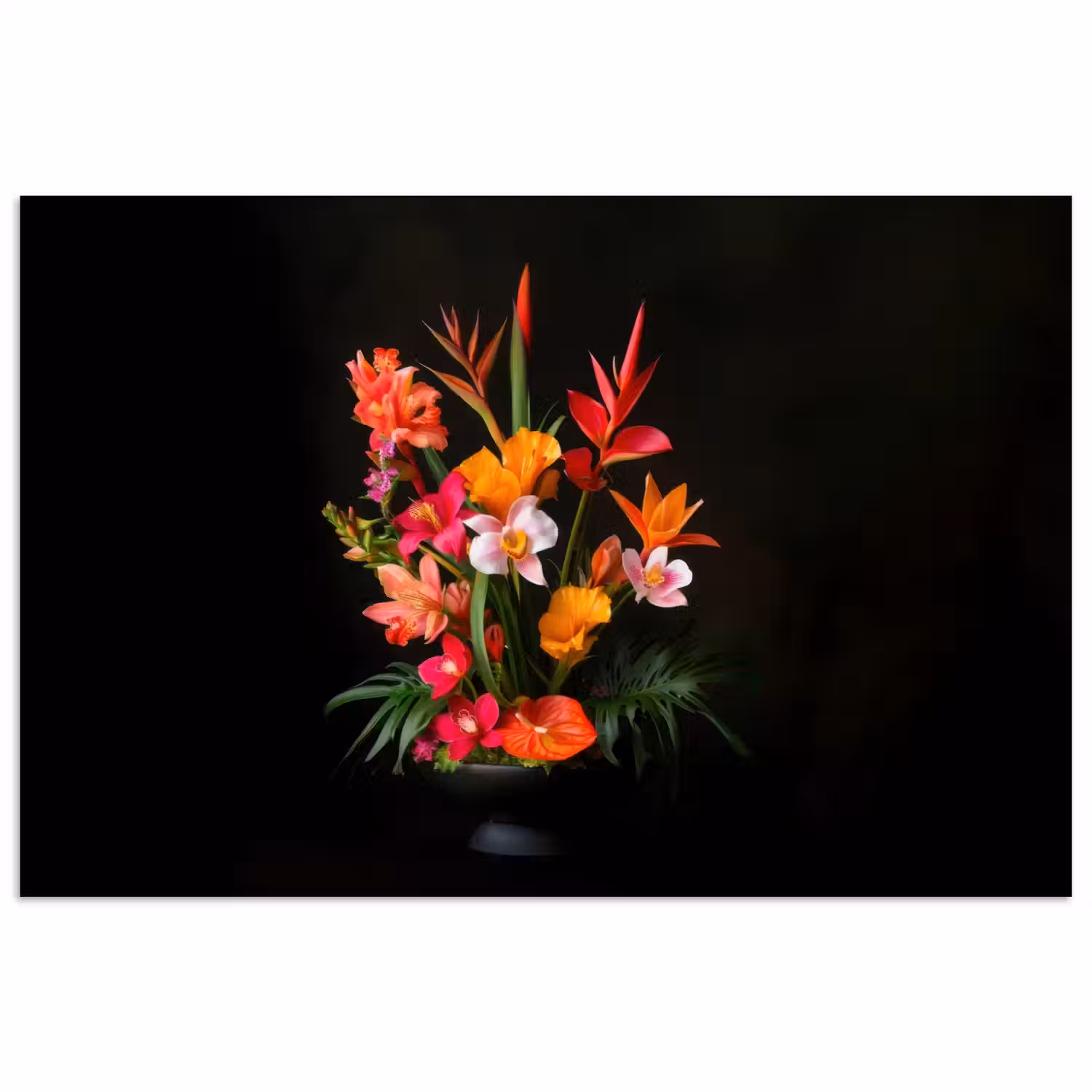 Boeket - Bloemen - Exotisch poster papier klein -3d