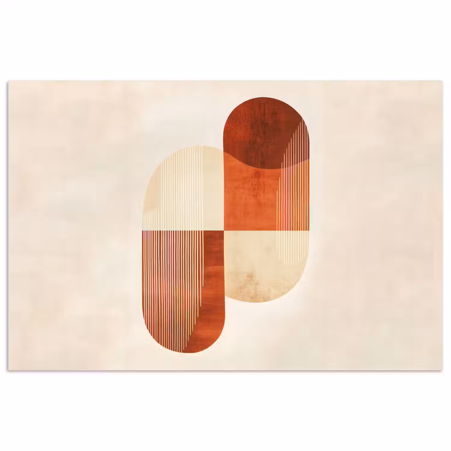 Bogen - Beige - Vormen poster papier klein -3d