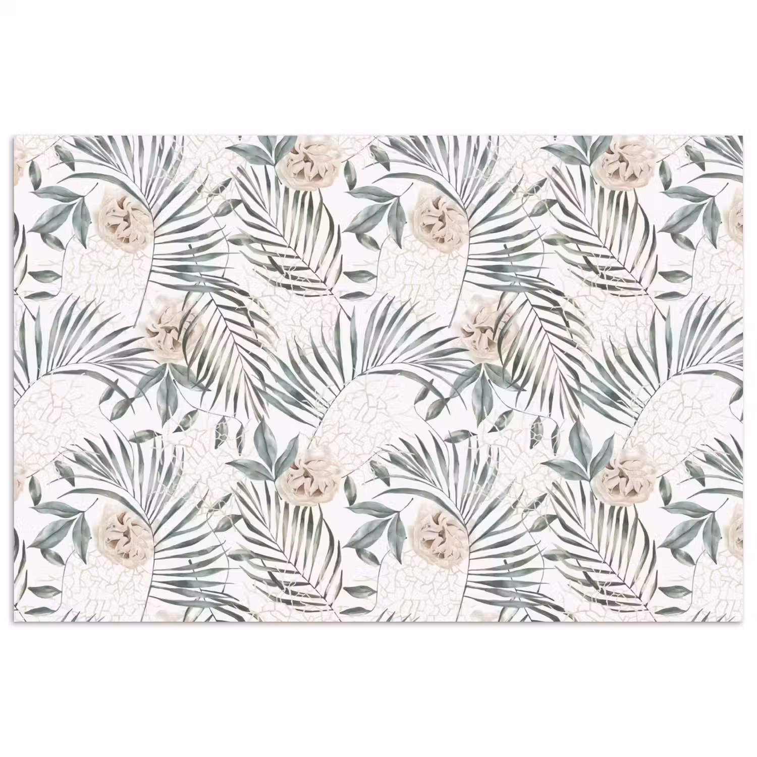 Bohemian - Bloemen - Bladeren - Jungle - Tropical poster papier klein -3d