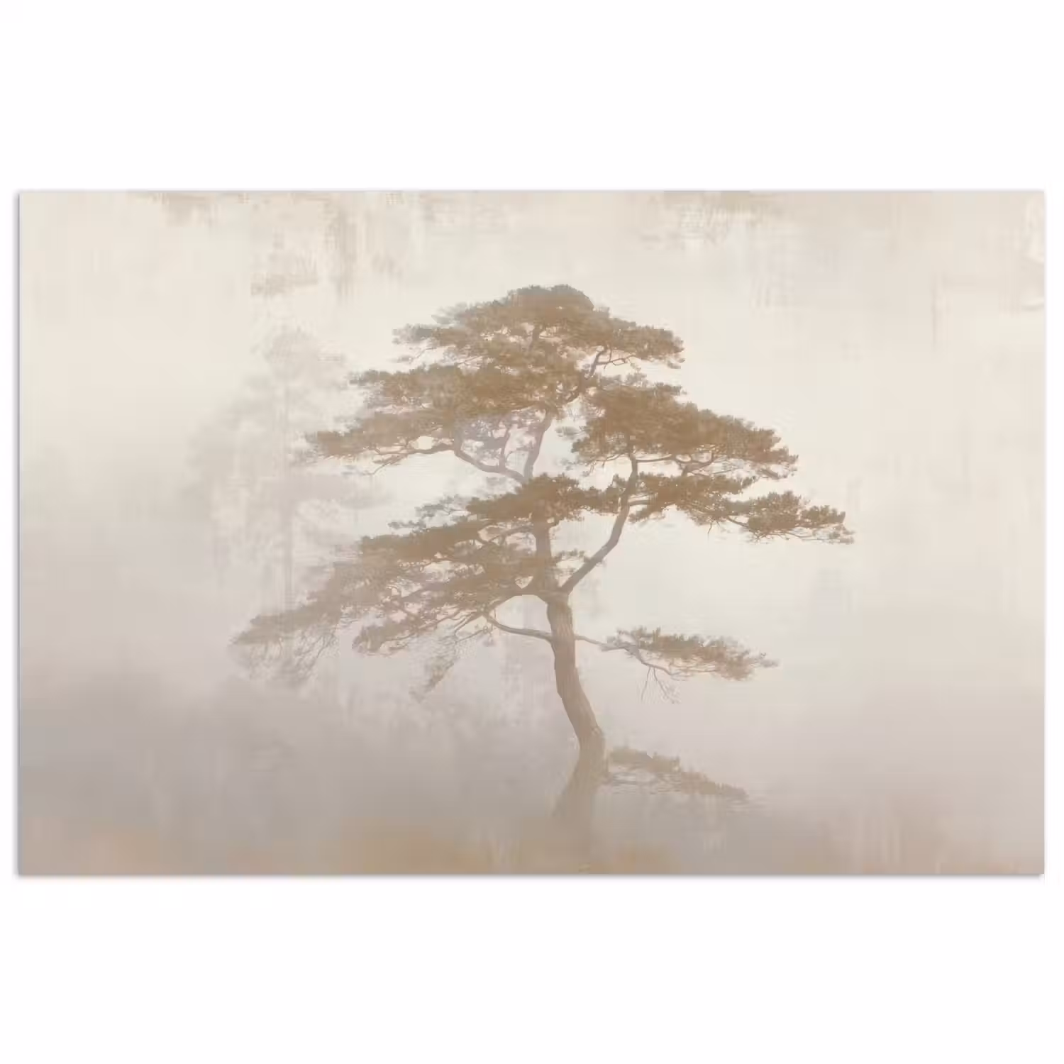 Boom - Oosterse stijl - Landschap poster papier klein -3d