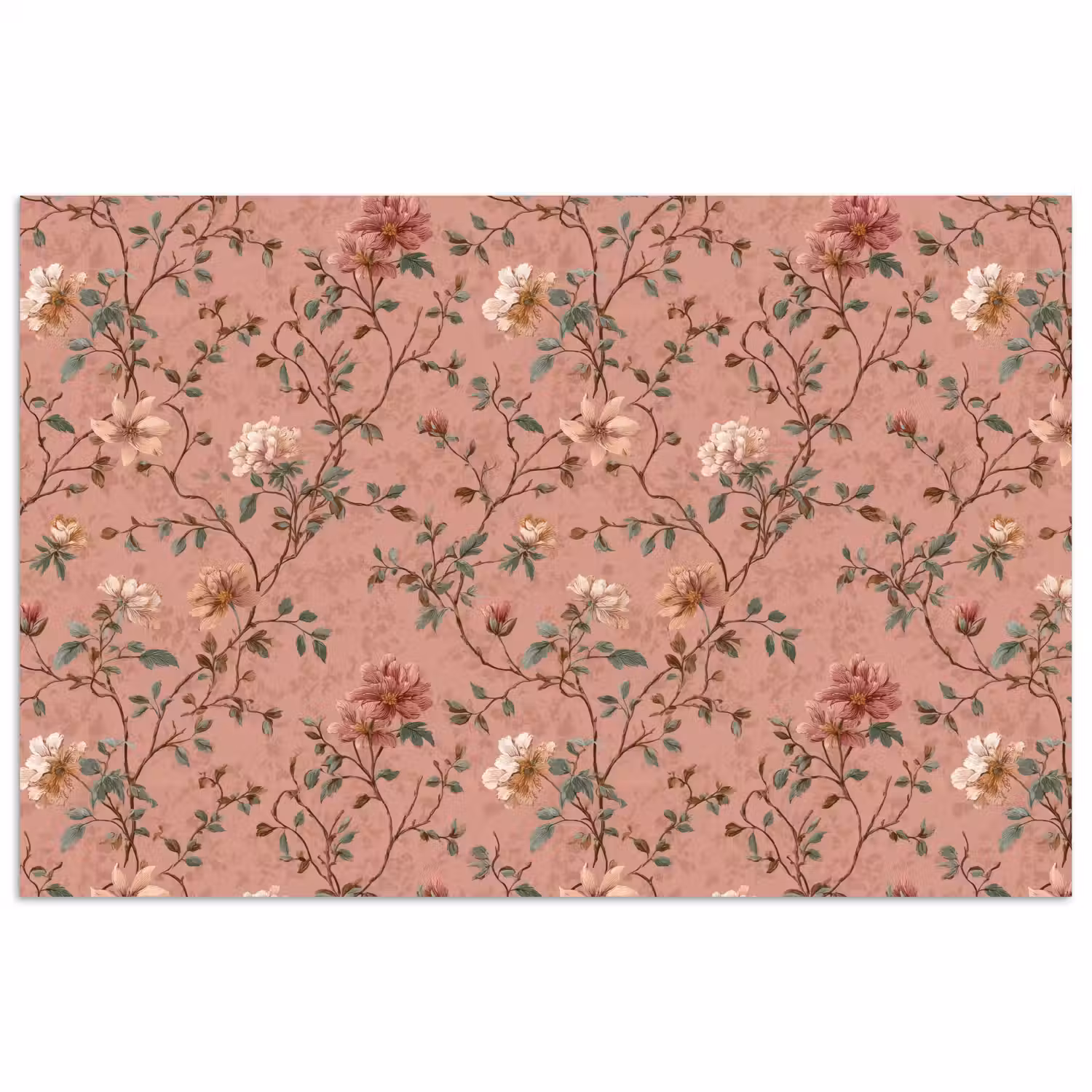 Botanisch - Bloemen - Roze poster papier klein 62 -3d