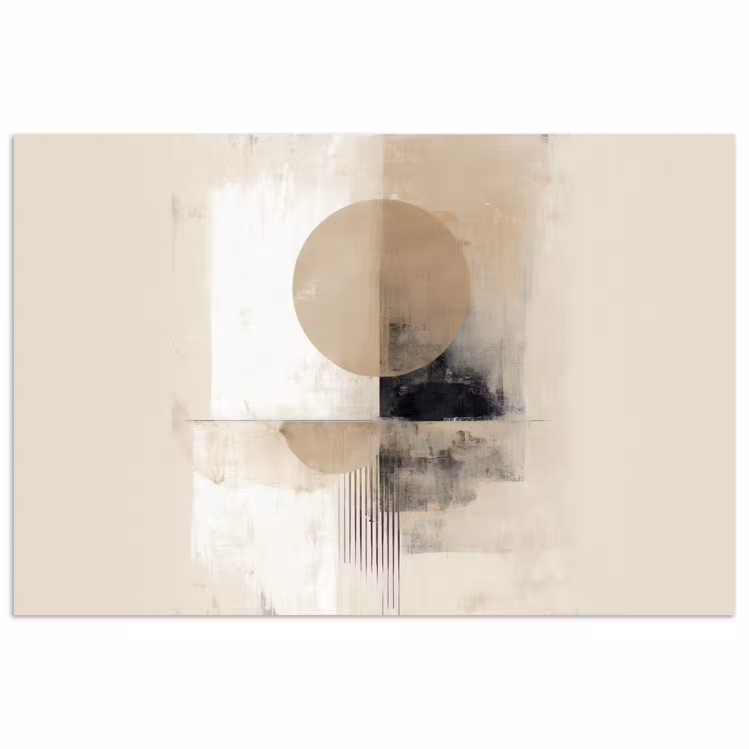 Cirkel - Compositie - Diepte - Beige poster papier klein -3d