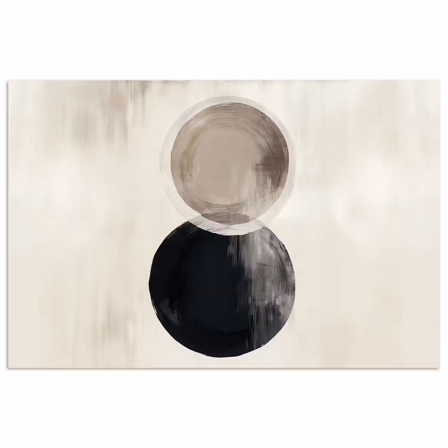 Cirkels - Vorm - Beige - Abstract poster papier klein -3d