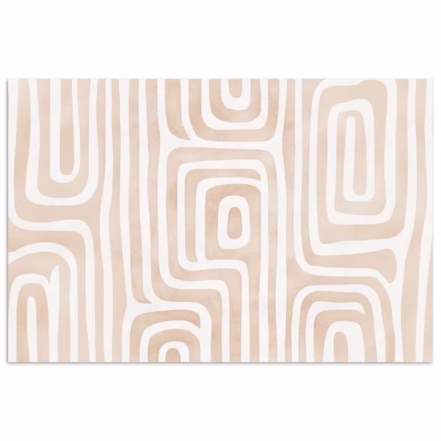 Decoratief - Labyrint - Beige poster papier klein -3d