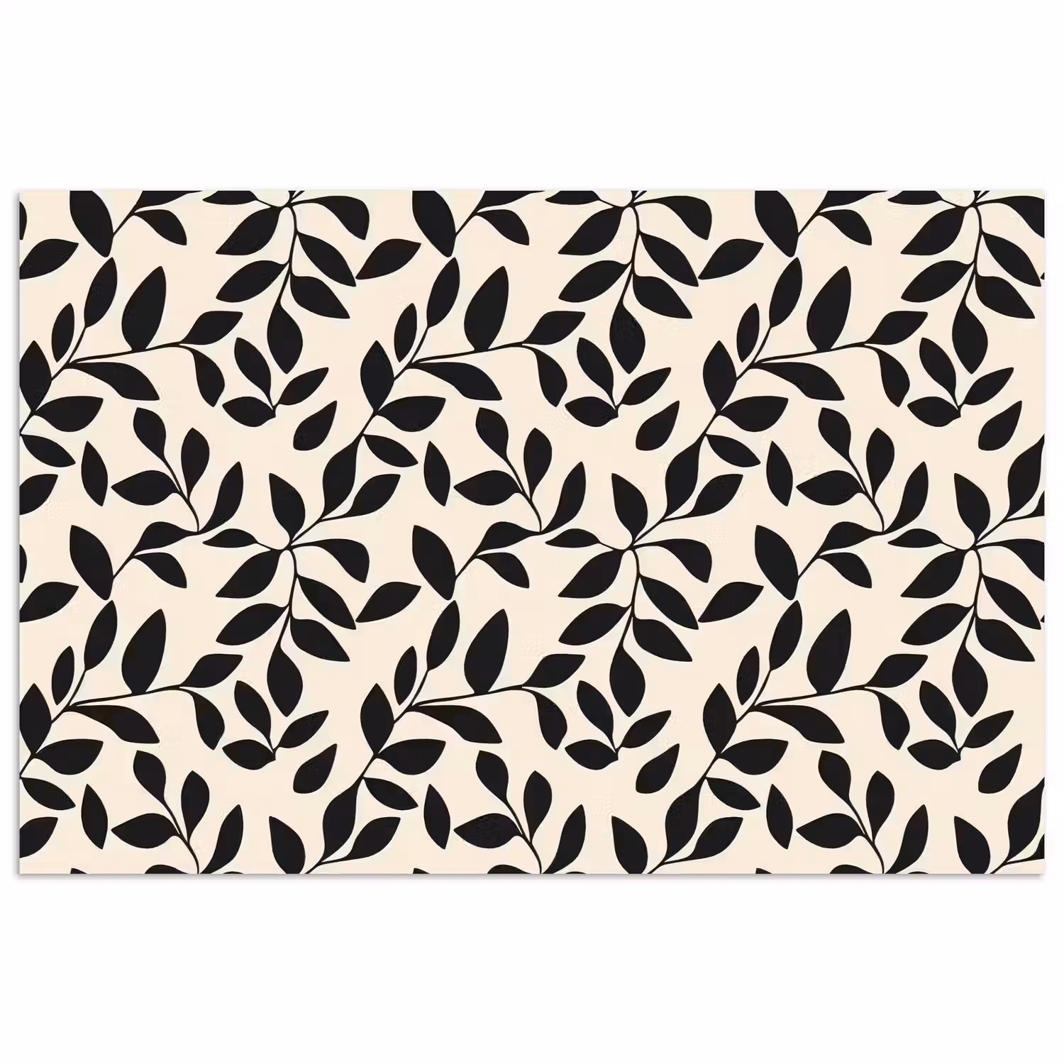 Elegant - Patroon - Zwart - Beige poster papier klein 62 -3d