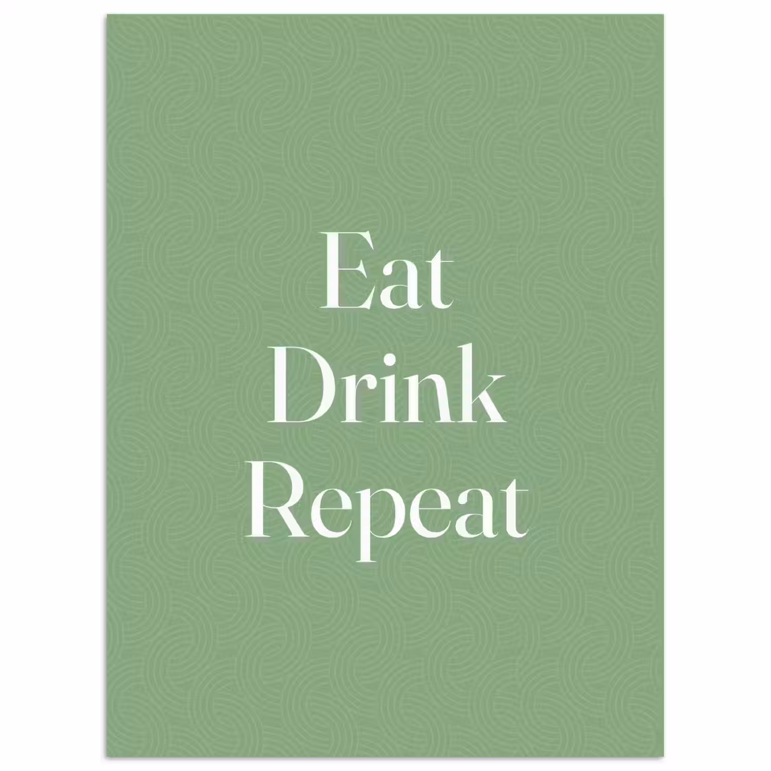 Eten - Drinken - Tekst - Mintgroen poster papier klein -3d