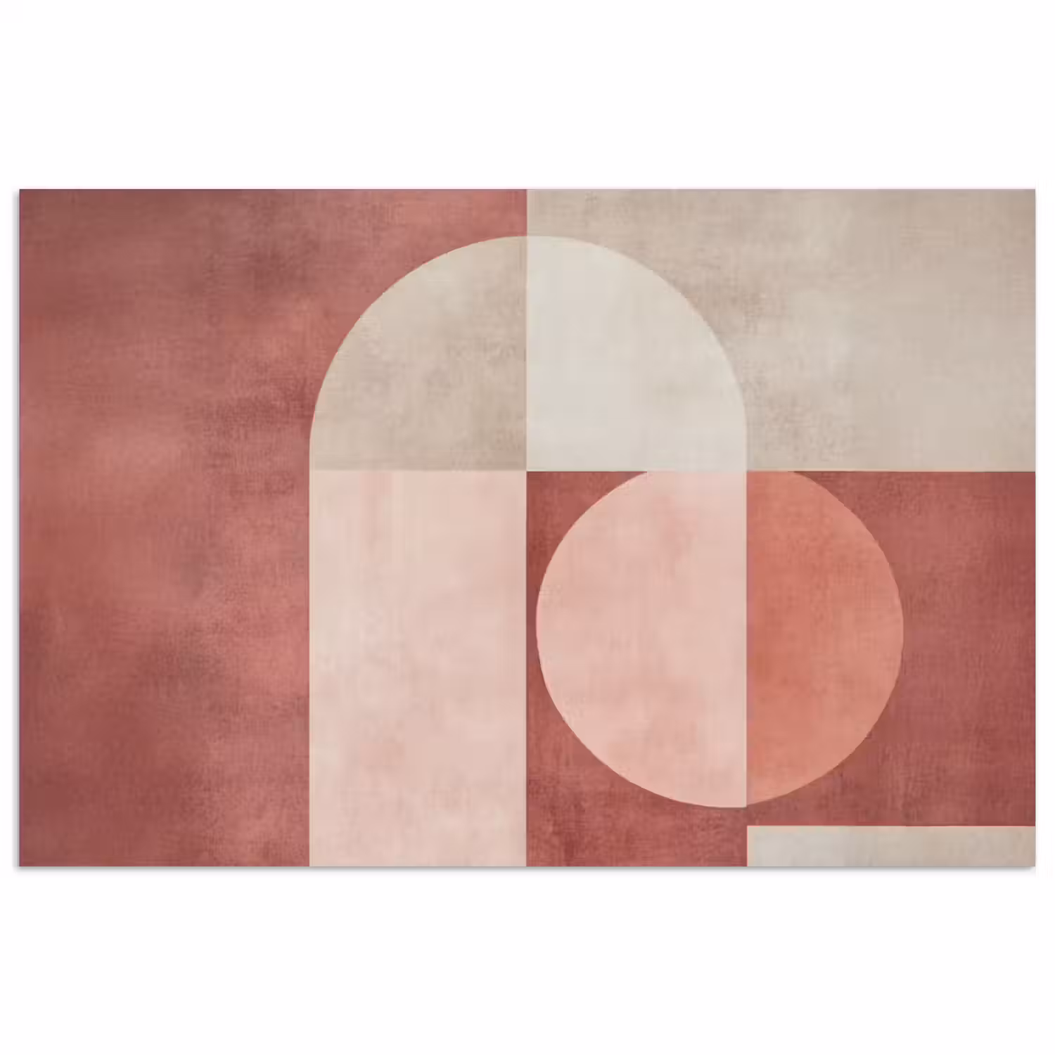 Figuren - Abstract - Roze poster papier klein -3d
