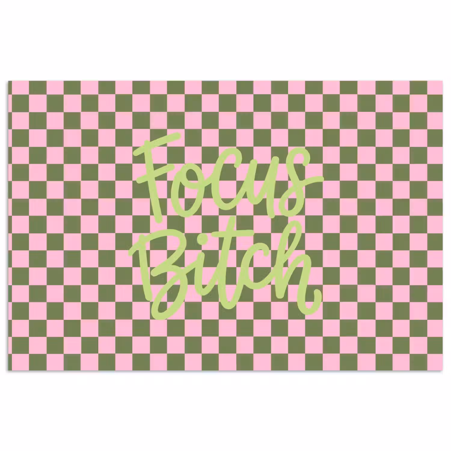 Focus - Vakken - Roze poster papier klein -3d