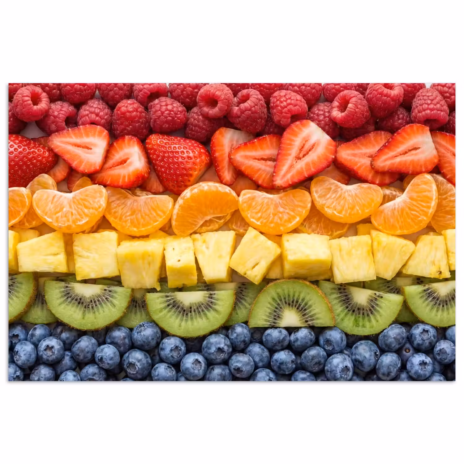 Fruit - Regenboog - Gezond - Kleurrijk poster papier klein -3d