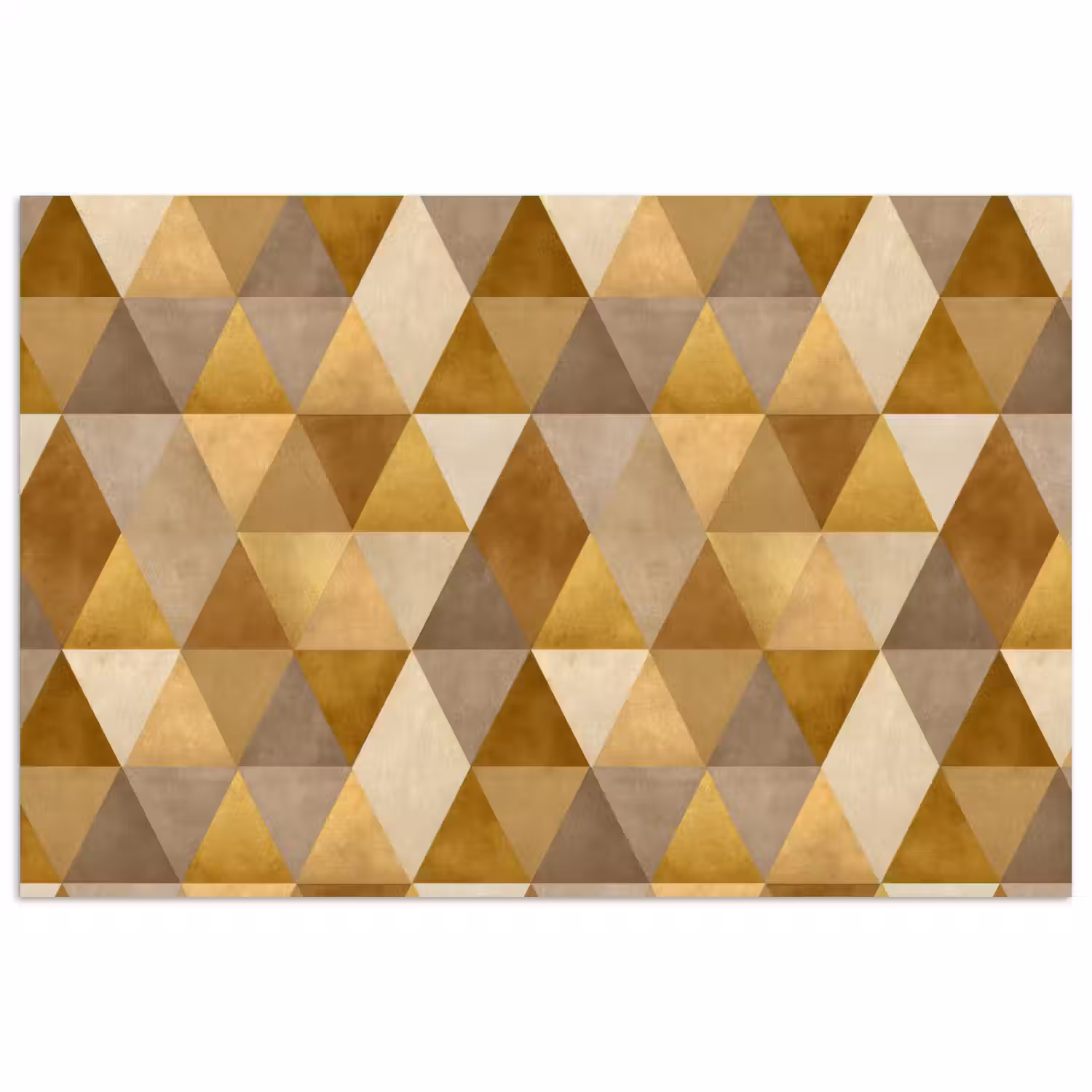 Geometrisch - Driehoek - Goud poster papier klein 62 -3d