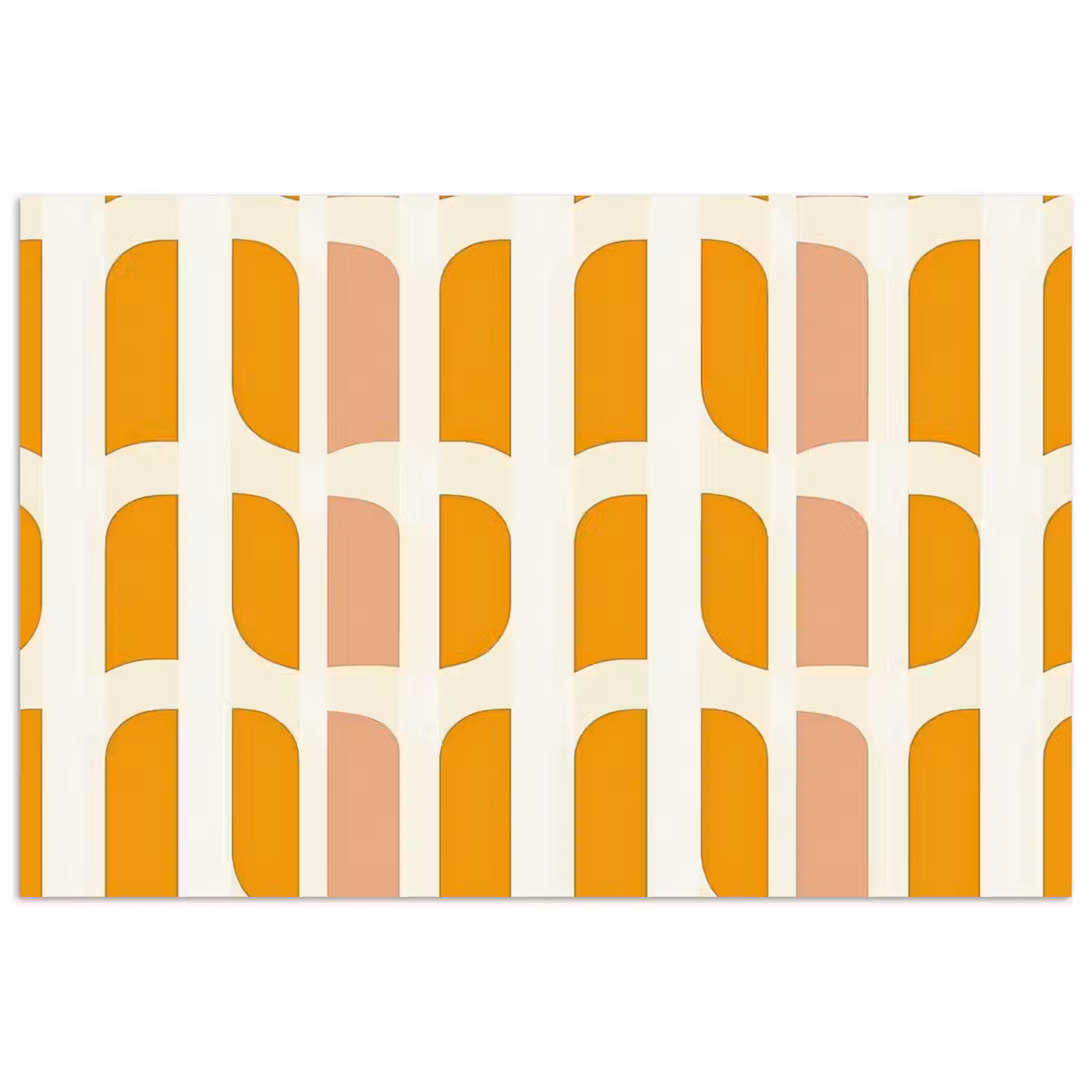 Geometrisch - Patroon - Geel - Roze poster papier klein 62 -3d