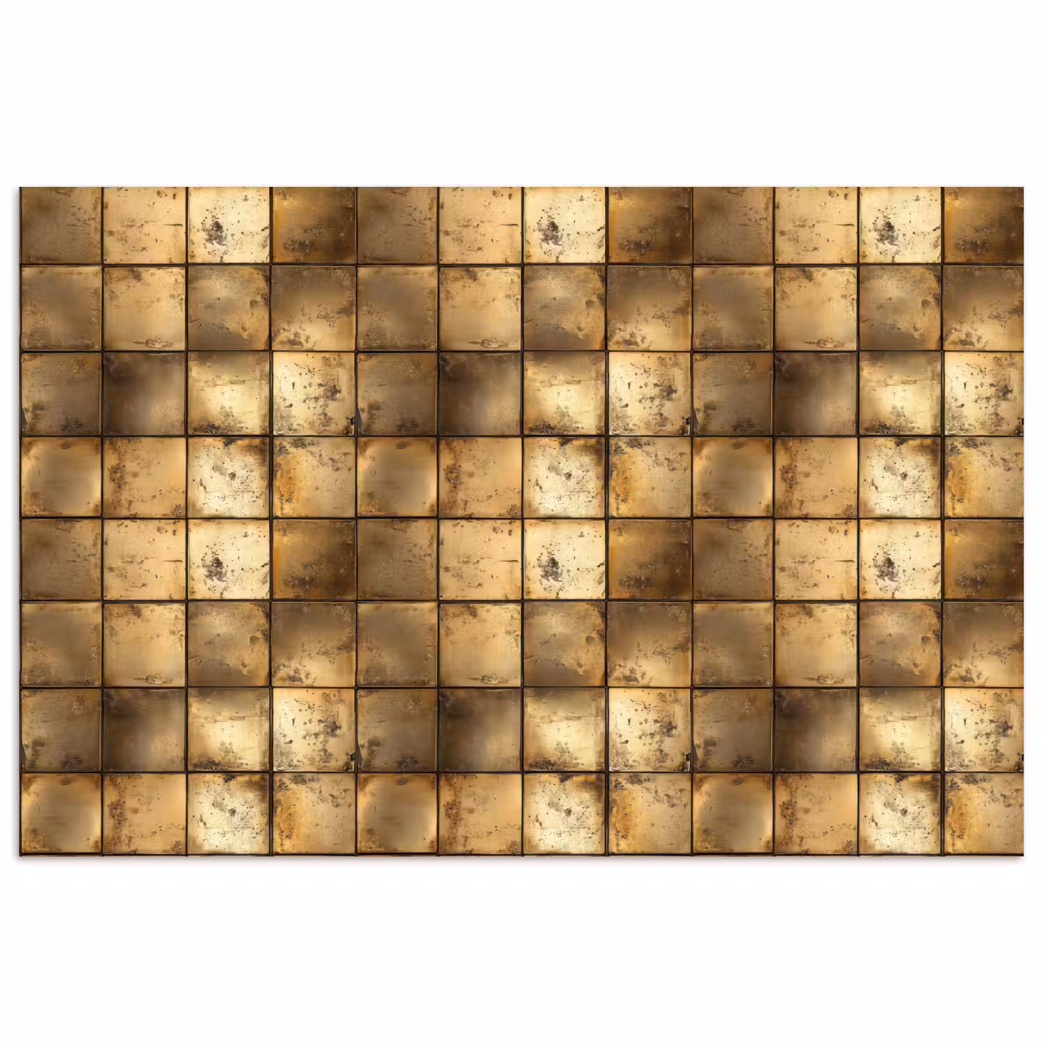 Geometrisch - Tegels - Goud poster papier klein 62 -3d