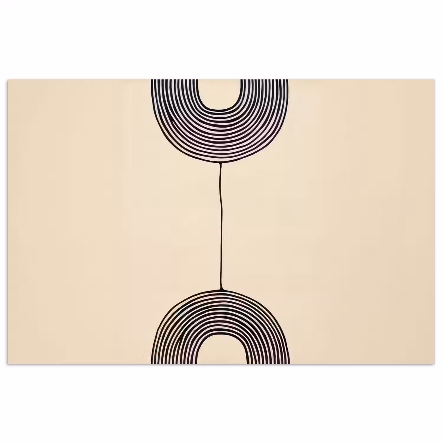 Geometrische bogen - Minimalistisch - Symmetrisch poster papier klein -3d