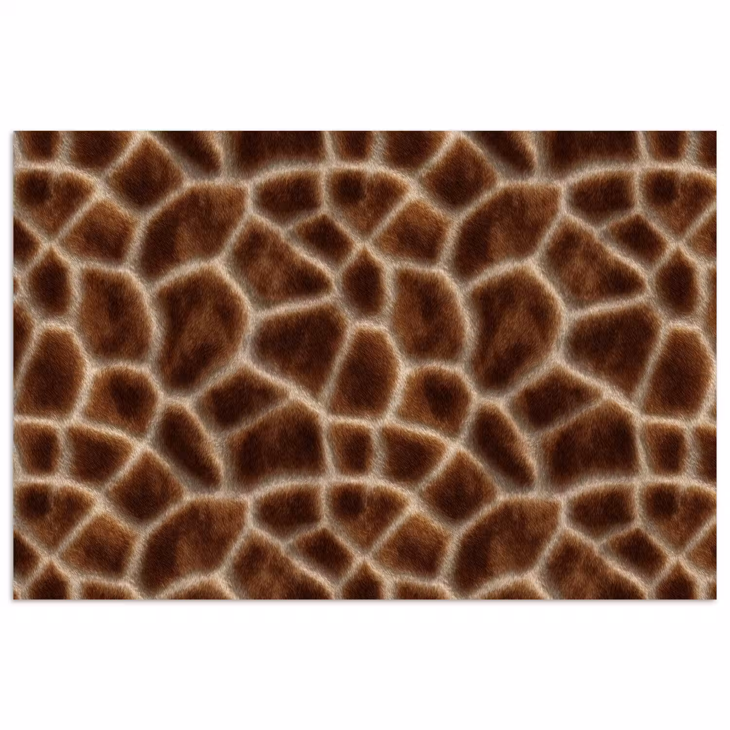 Giraf - Bruin - Vacht poster papier klein 62 -3d
