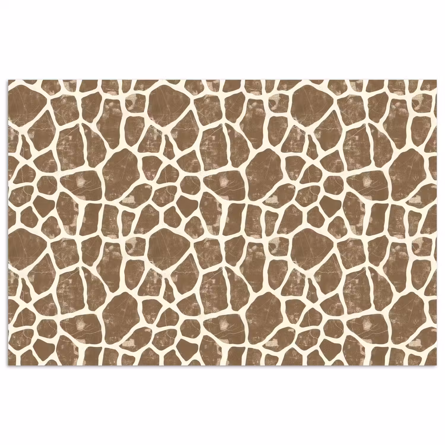 Giraf - Klassiek - Bruin poster papier klein 62 -3d