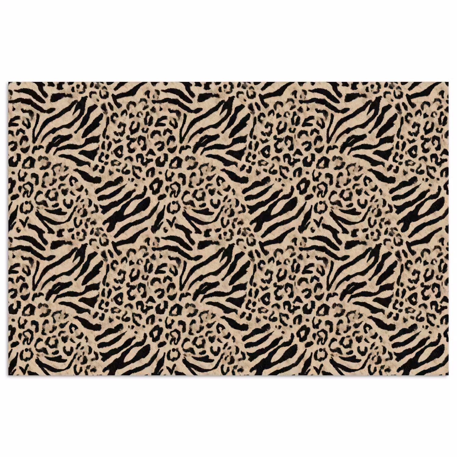 Giraf - Zebra - Motief - Bruin poster papier klein 62 -3d