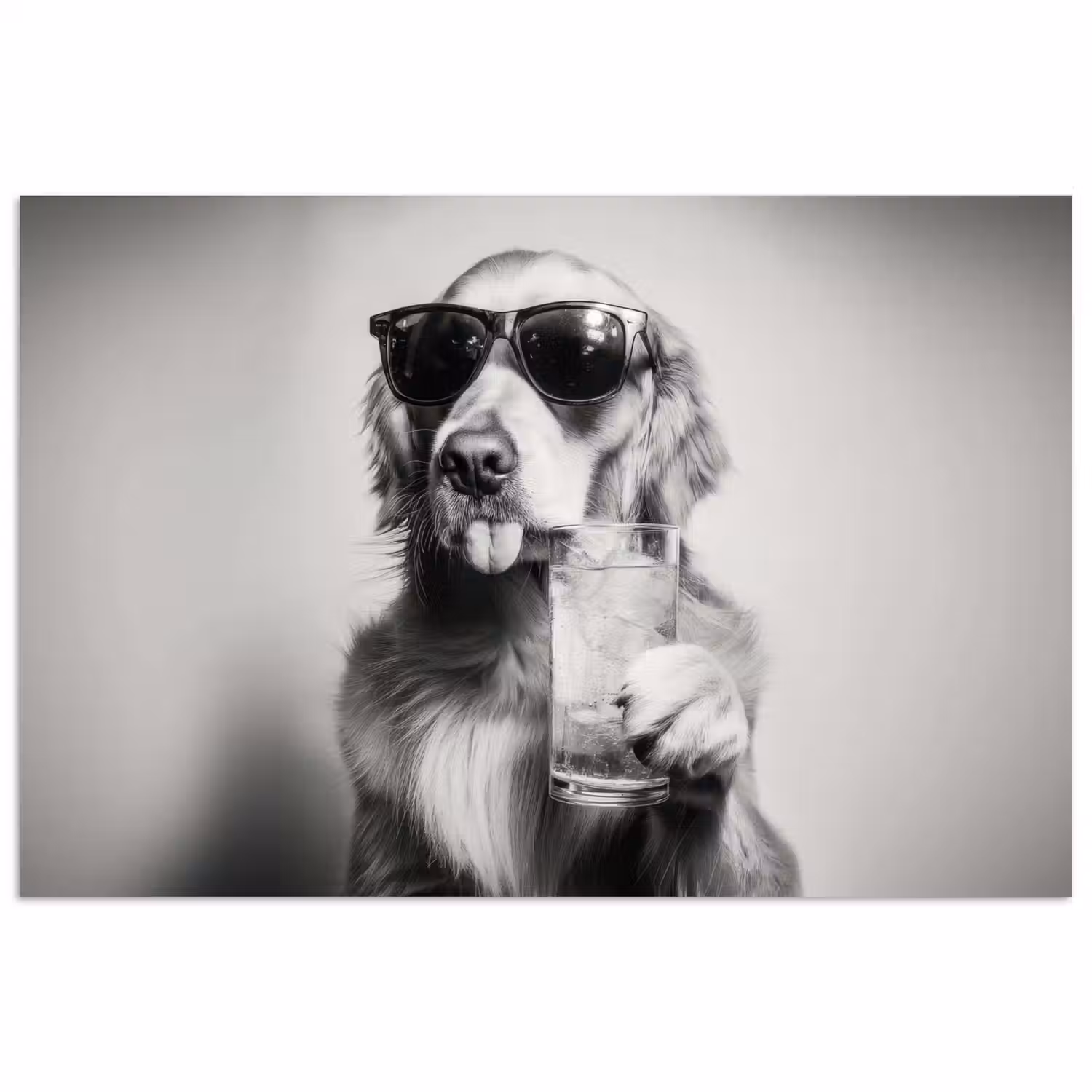 Golden retriever - Hond - Zonnebril - Gkas poster papier klein -3d