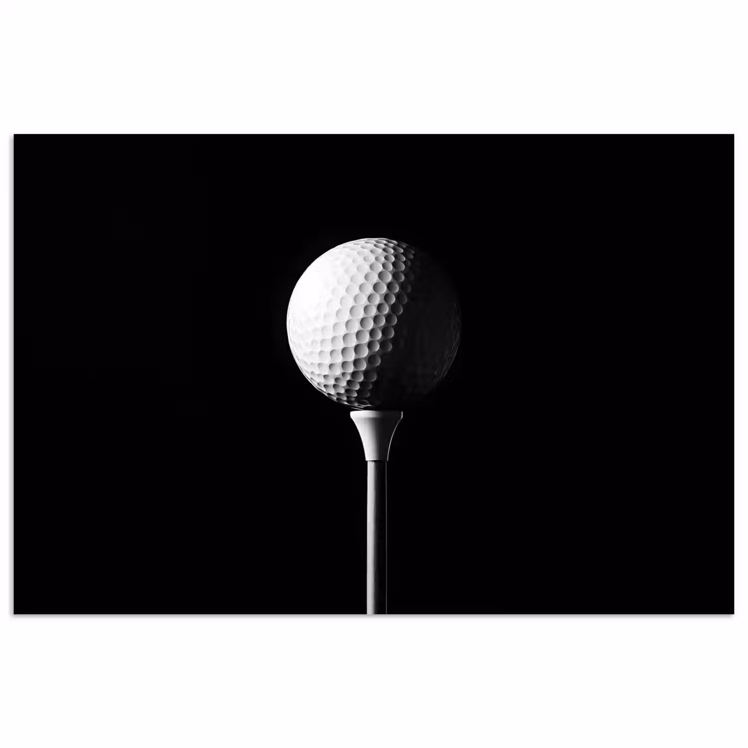 Golfbal - Minimalistisch - Wit poster papier klein -3d