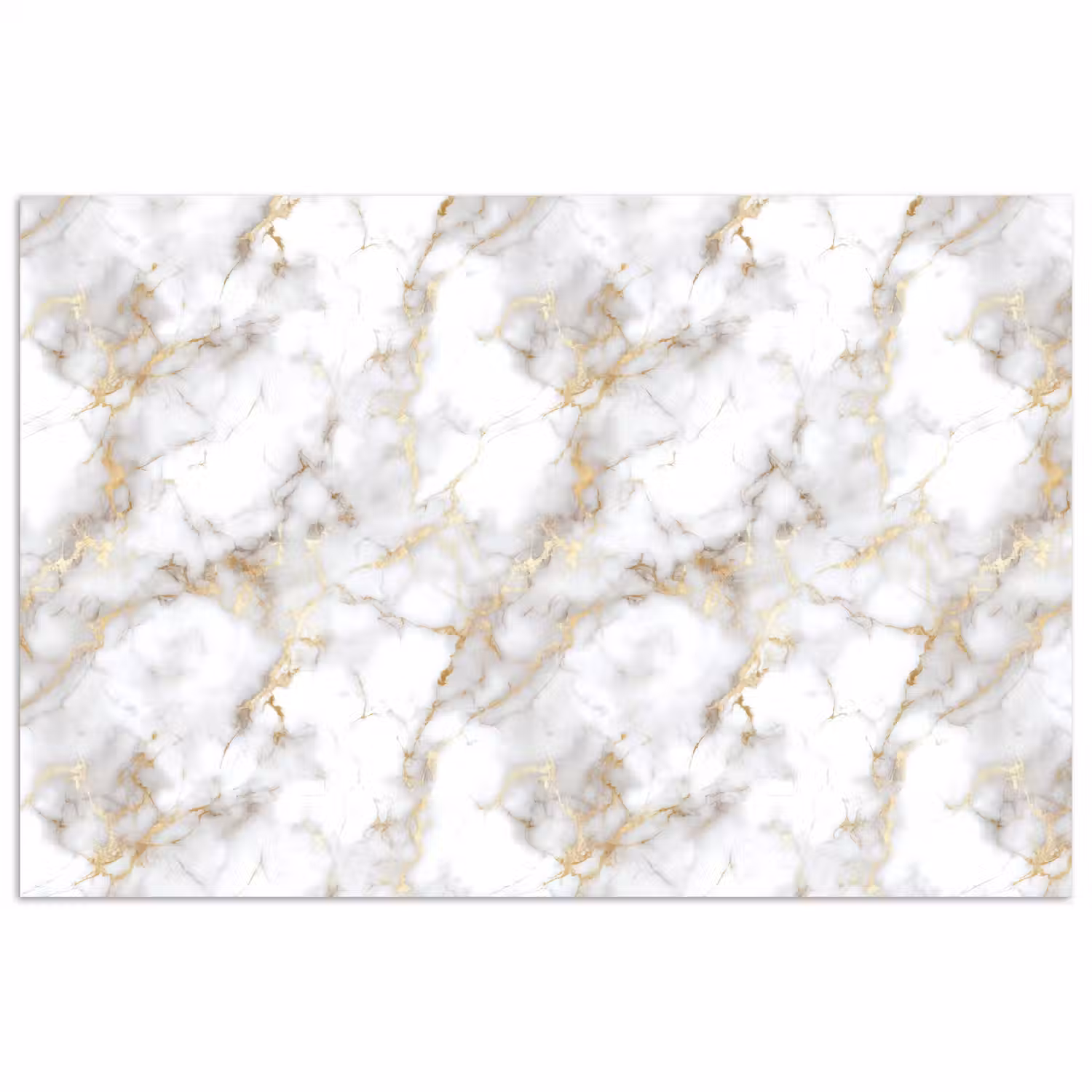 Gouden aders - Marmer - Wit poster papier klein 62 -3d