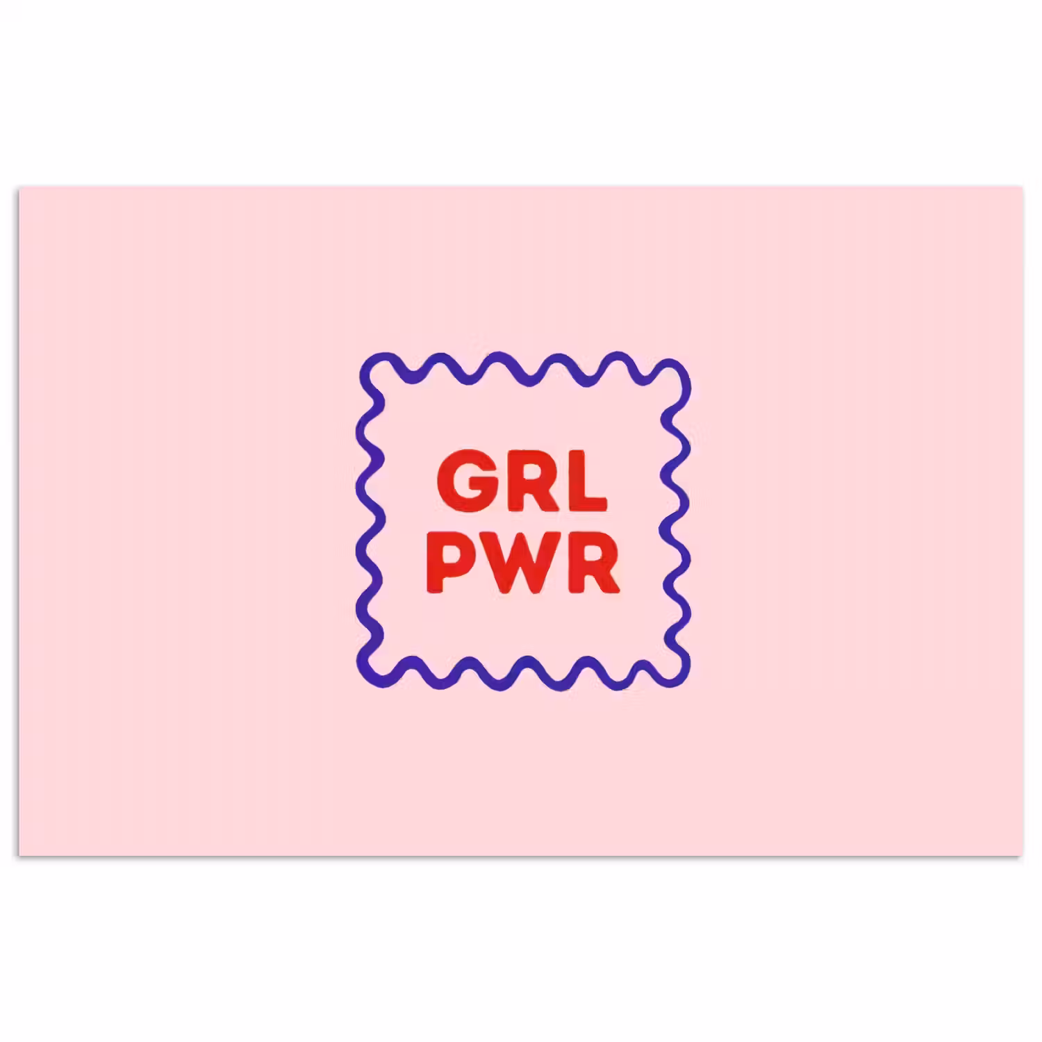 Grl pwr - Roze - Kader poster papier klein -3d